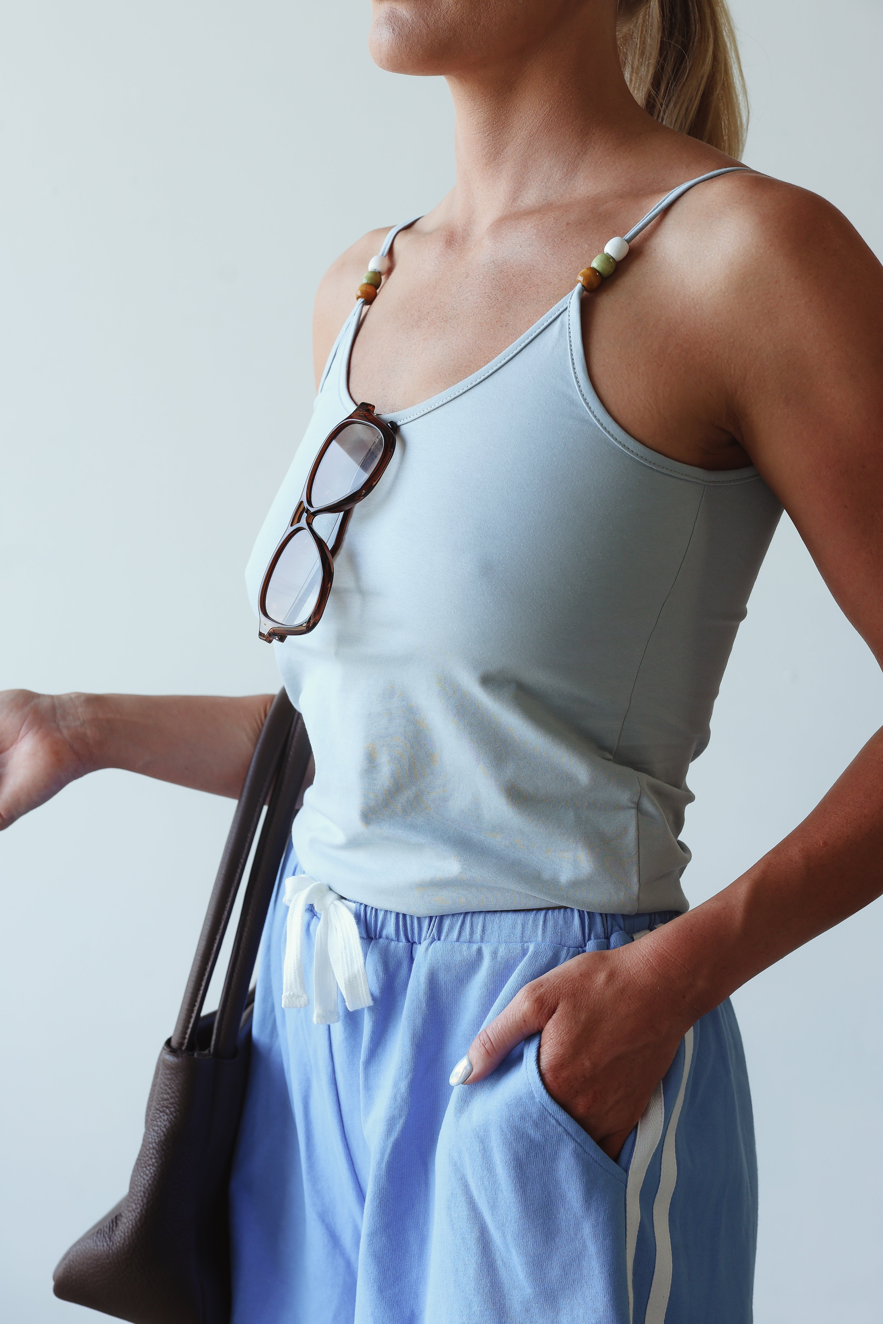 By Billie Bead Tank - Cornflower