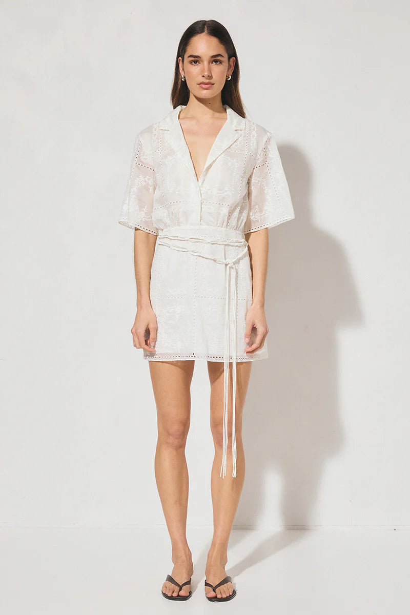 Mon Renn Elowen Mini Dress - White