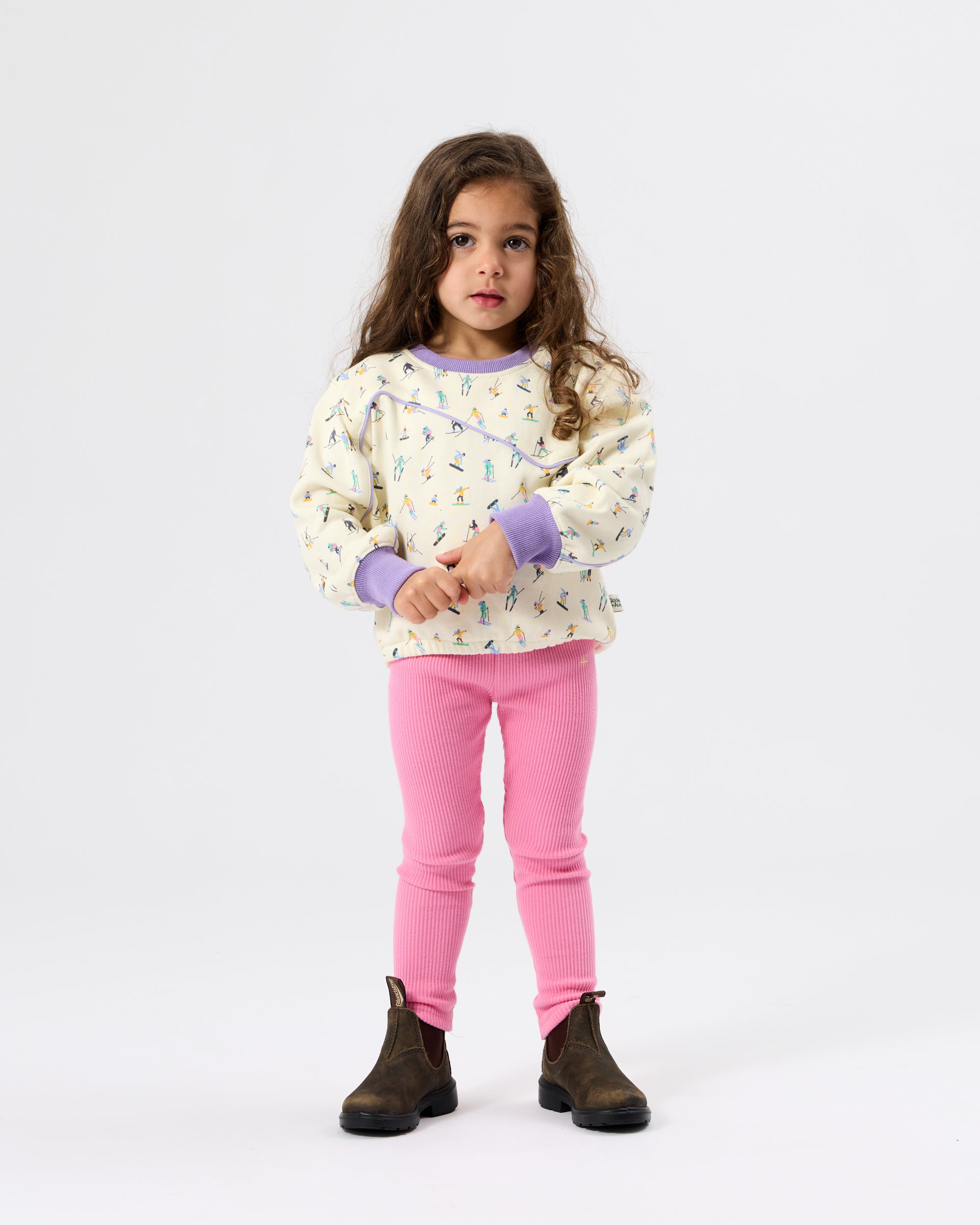 Goldie + Ace Bowie Rib Legging - Deep Pink