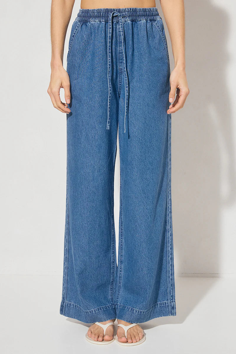 Mon Renn Indigo Denim Pant - Mid Blue