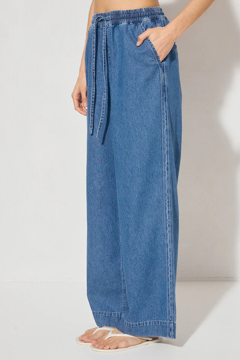 Mon Renn Indigo Denim Pant - Mid Blue