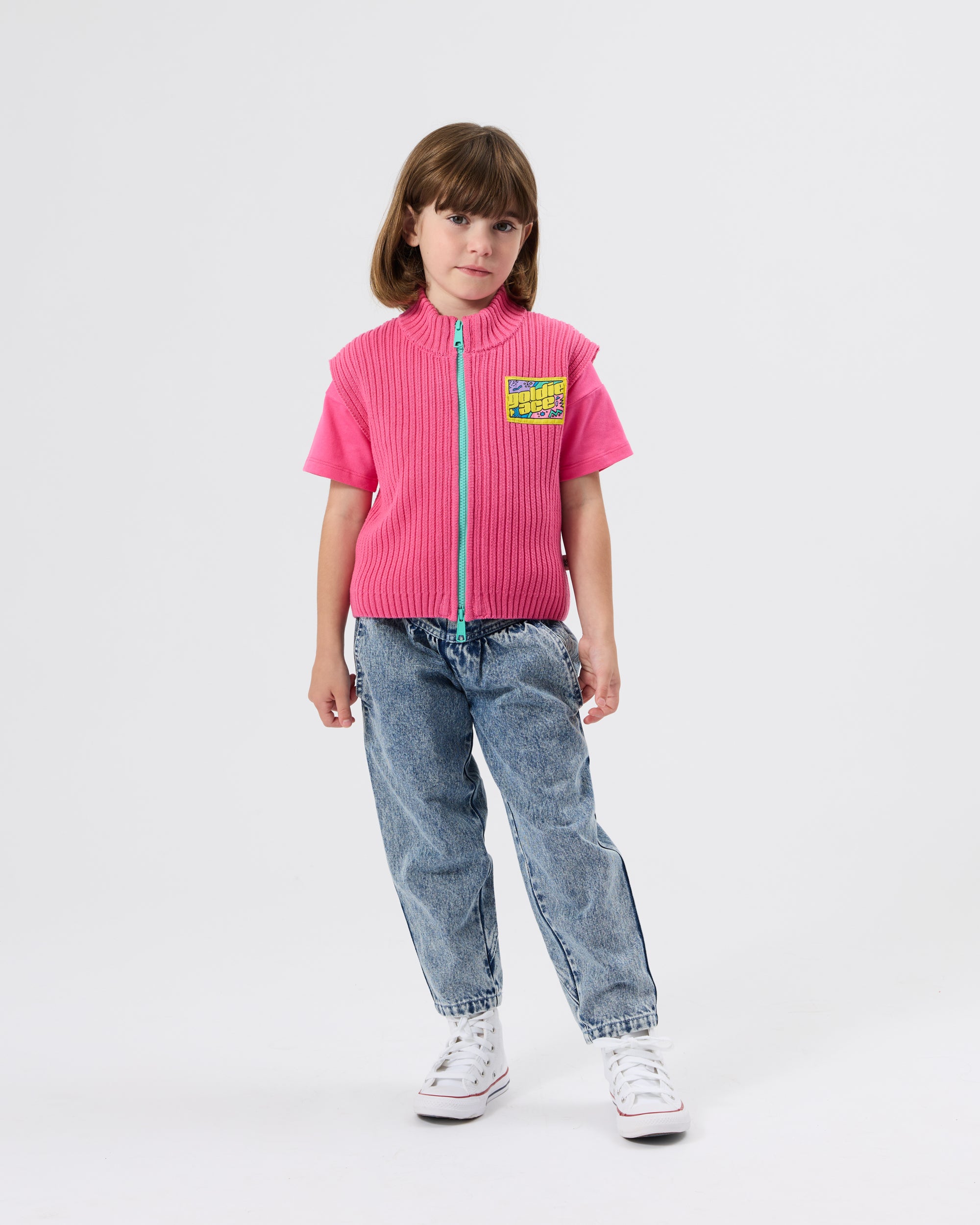 Goldie + Ace Apres Surf Rib Knit Vest