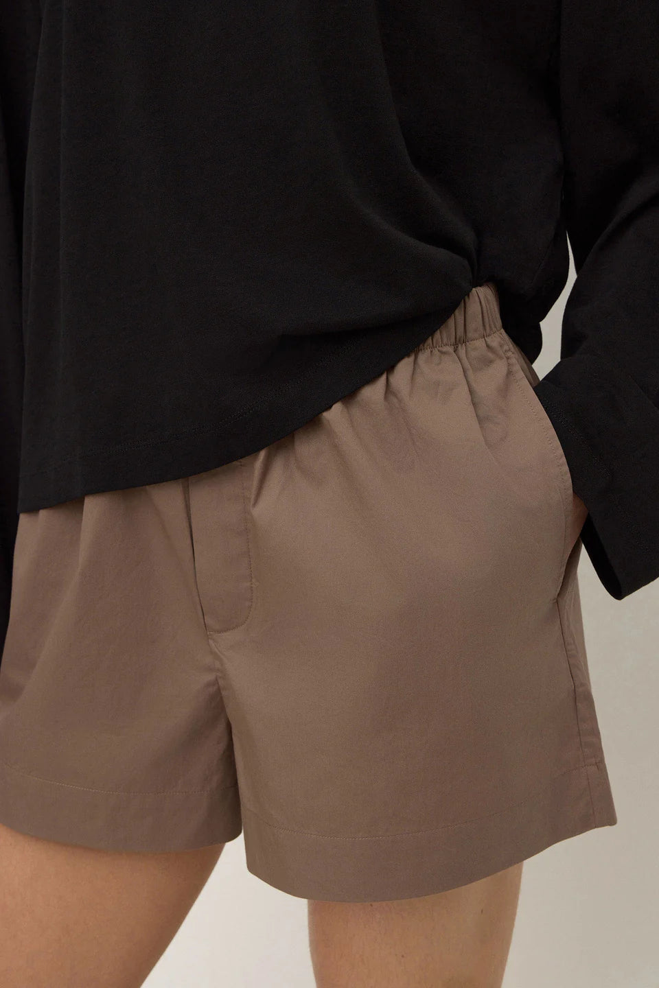 Assembly Label Micha Poplin Short - Dark Sand