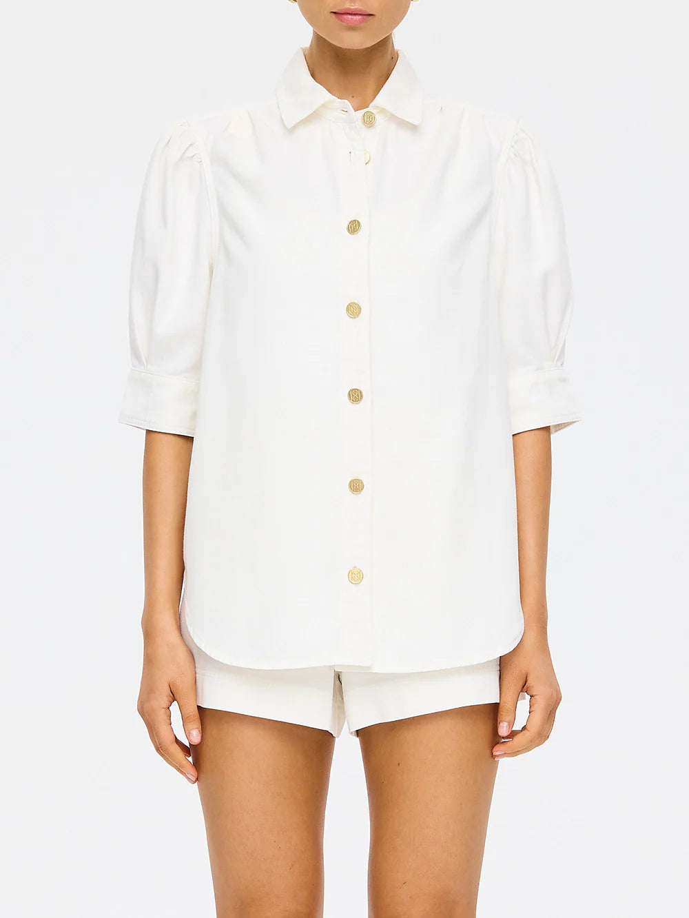 Kivari Lou Denim Shirt - White