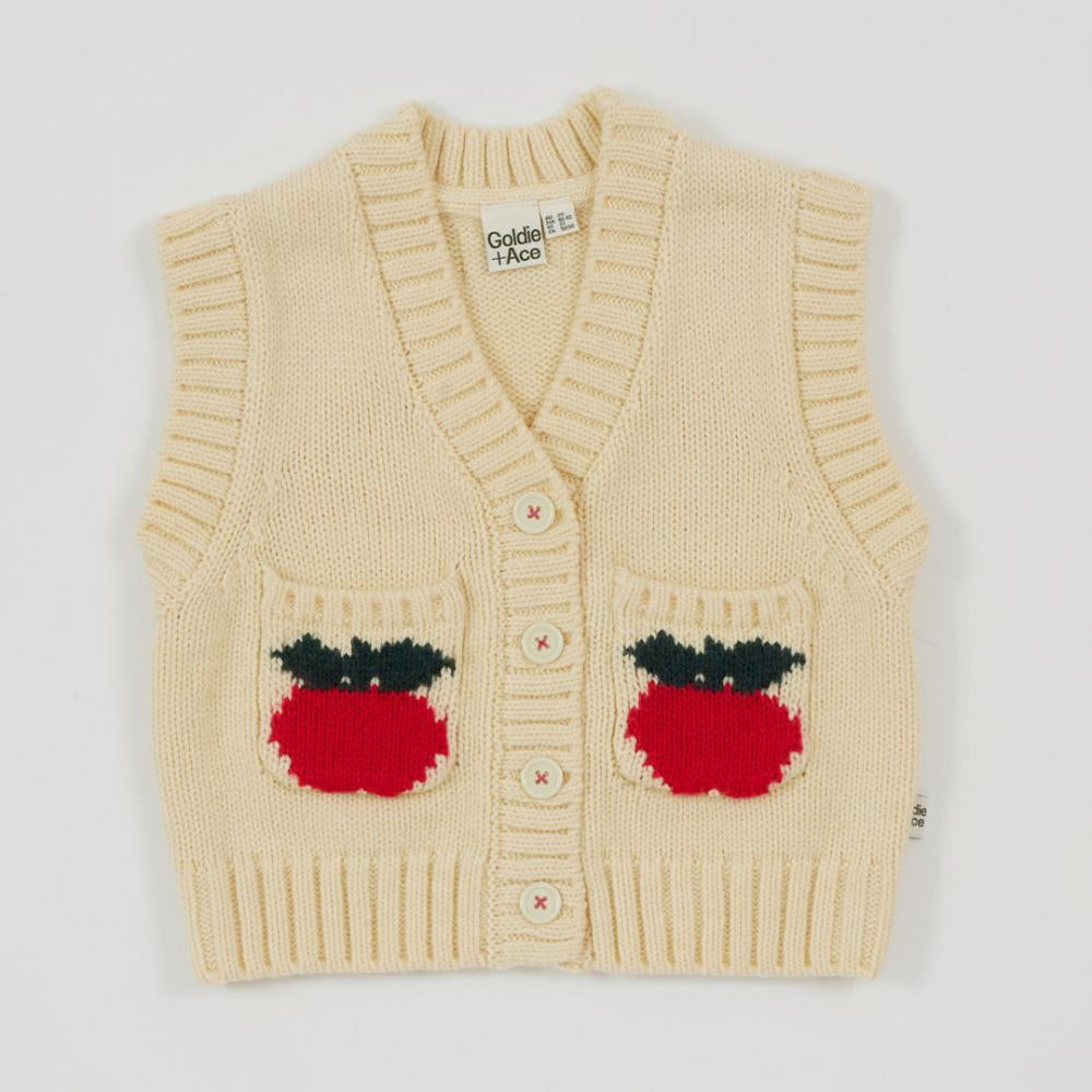 Goldie + Ace Apple Pocket Knit Vest