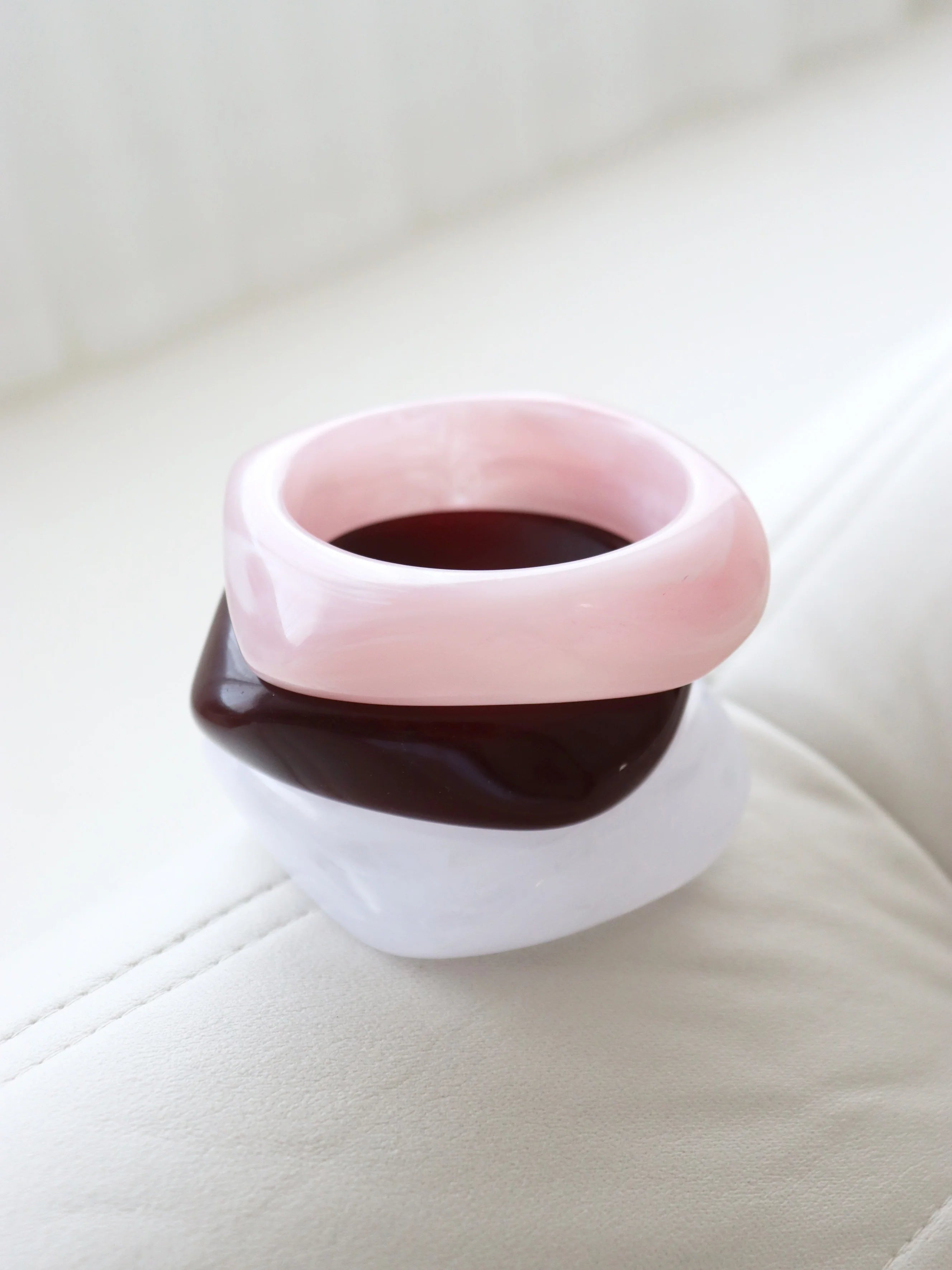 Angels Whisper Angular Cuff Bangle - Wine