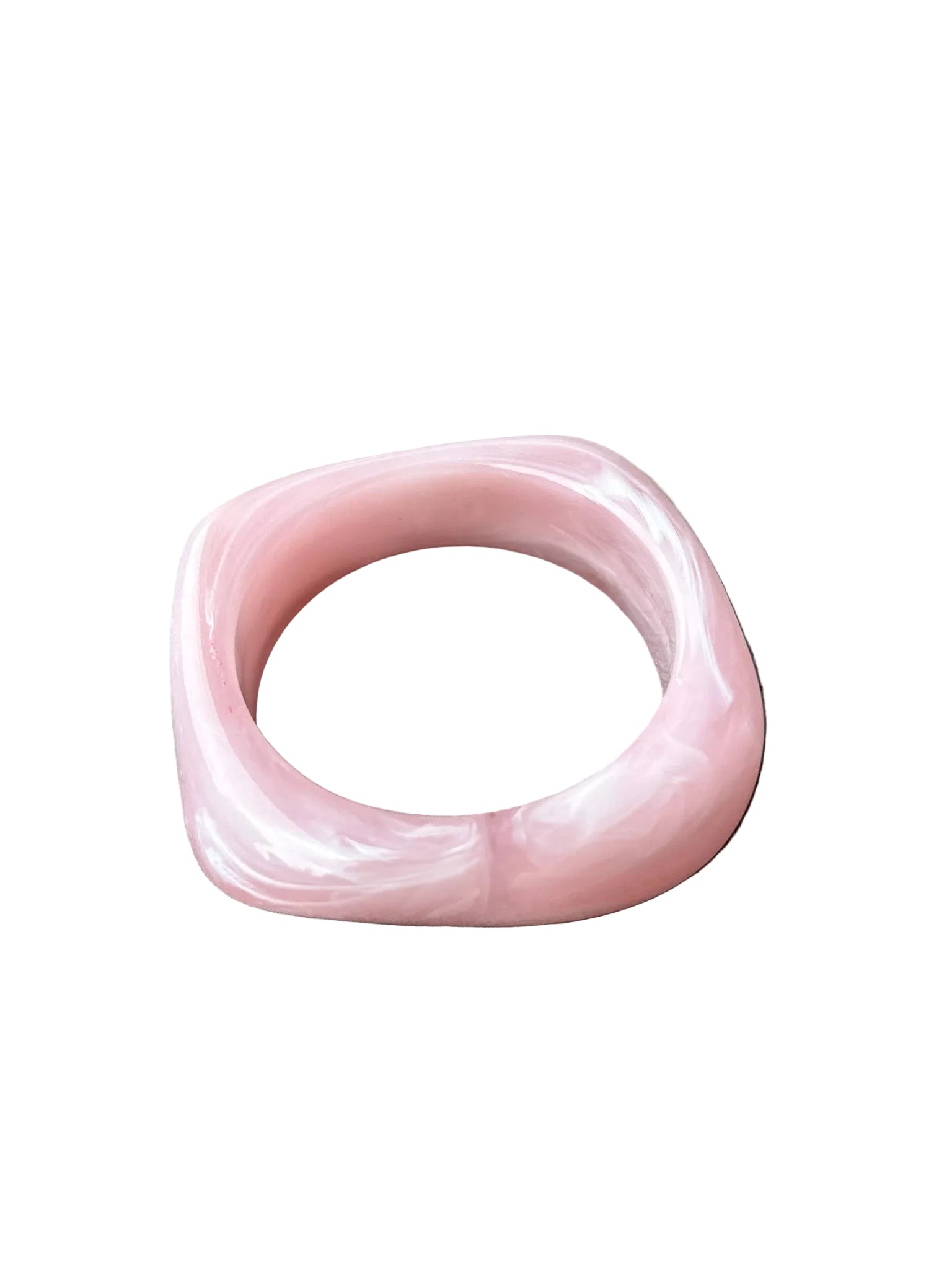 Angels Whisper Angular Cuffed Bangle - Pink