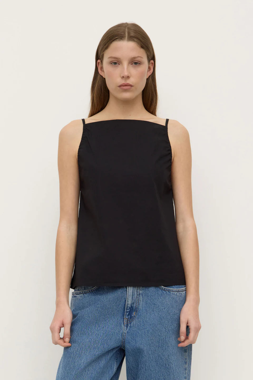 Assembly Label Annie Poplin Tank - Black