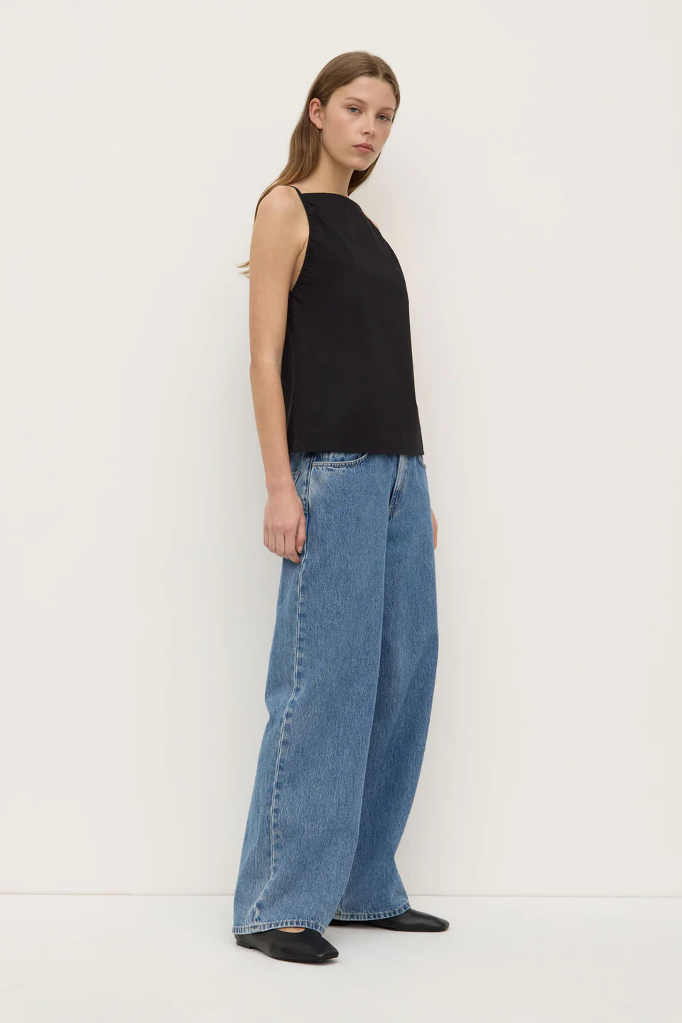 Assembly Label Annie Poplin Tank - Black