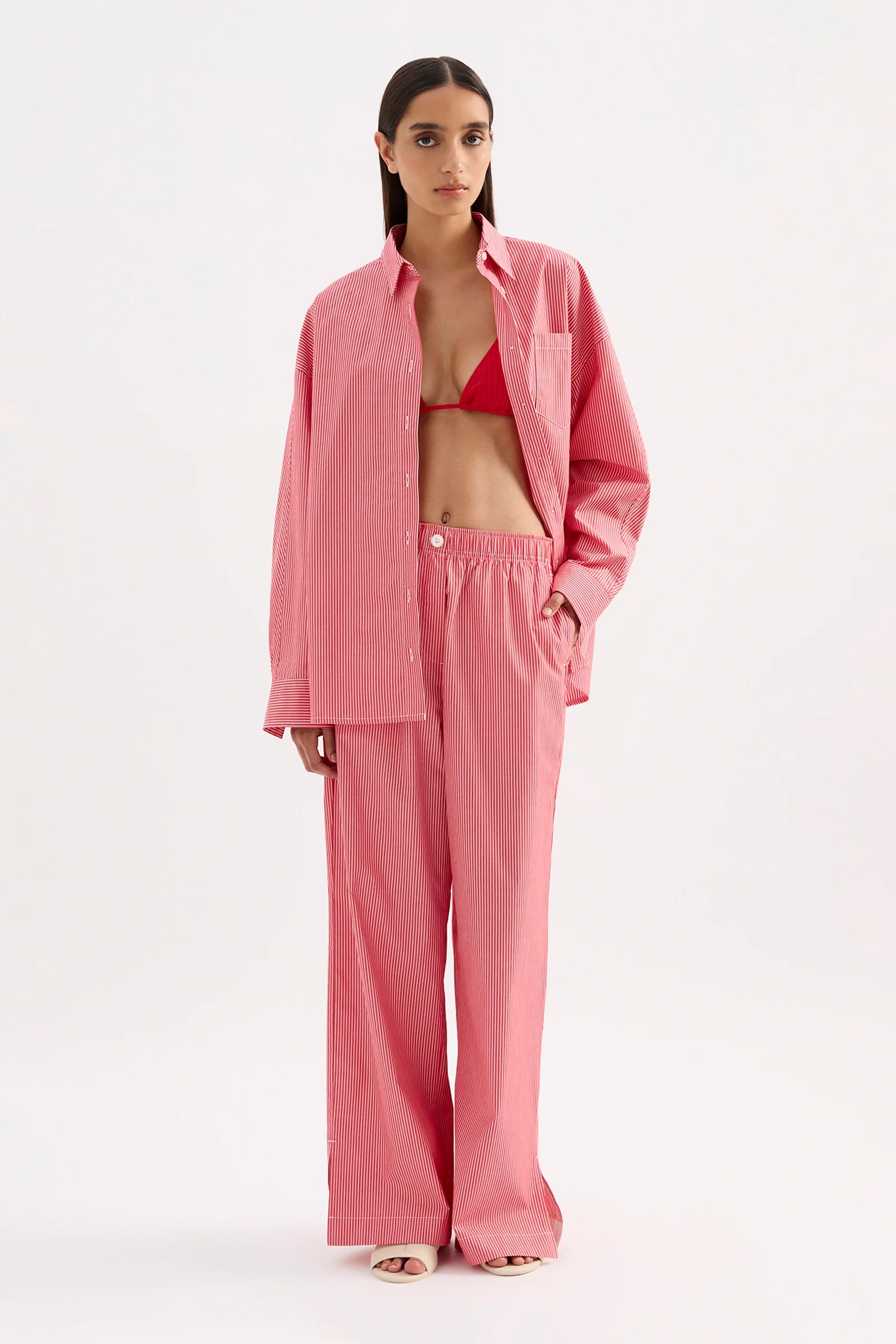 Nude Lucy Anouk Stripe Pant - Red