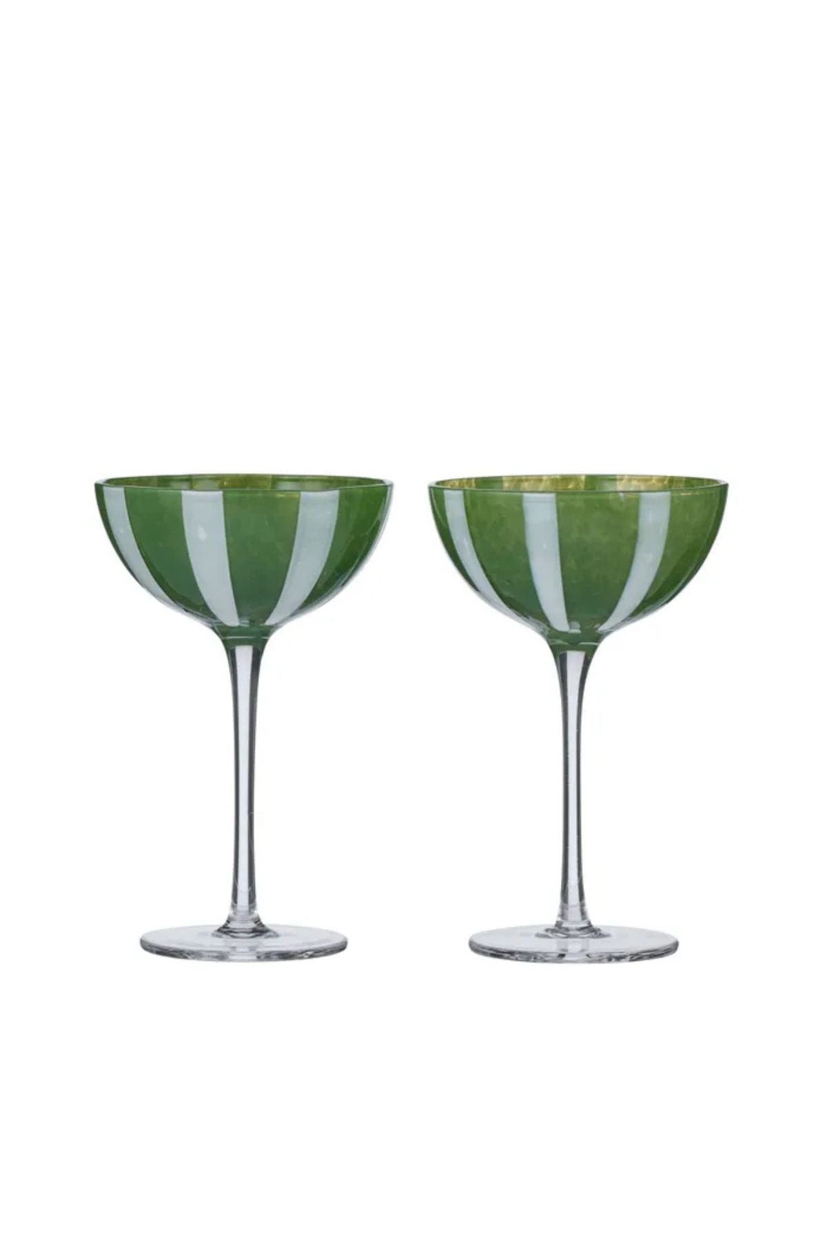 Aperitivo Set of 2 Coupe Glasses - Green