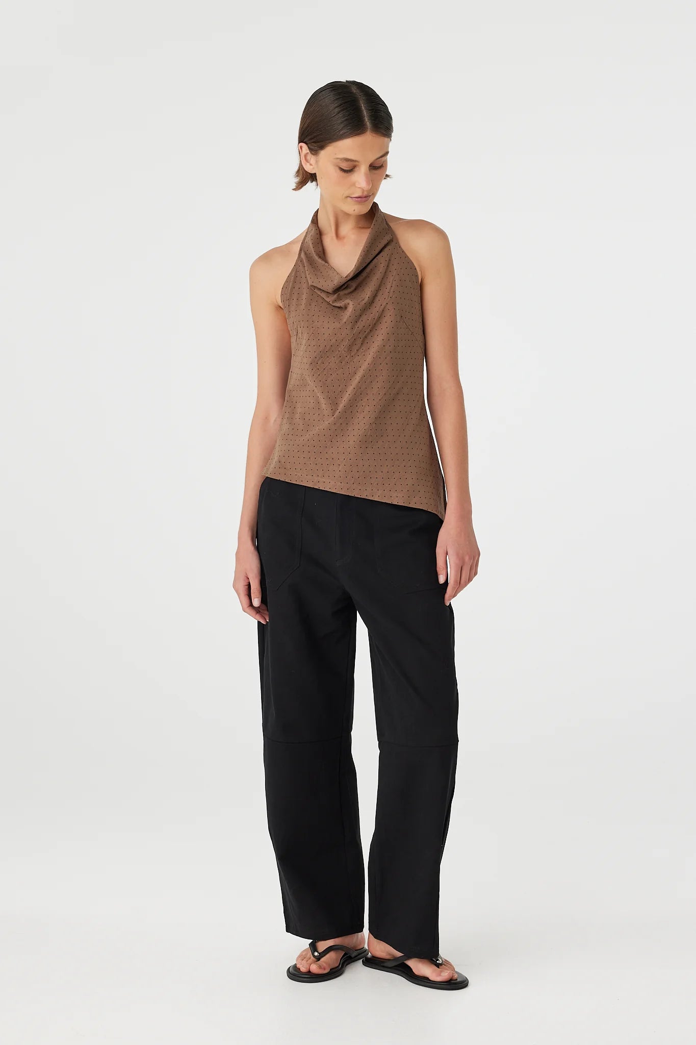 Arcaa Alessia Top - Choc Polka Dot