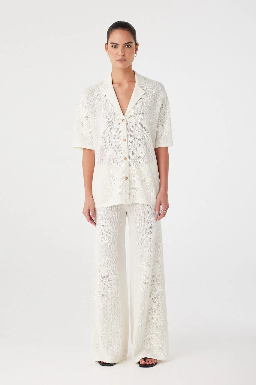 Arcaa Aster Crochet Shirt - Cream
