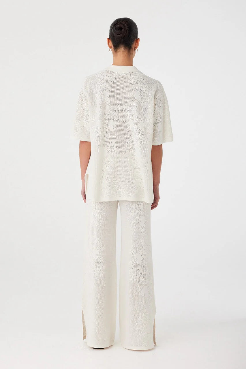 Arcaa Aster Crochet Shirt - Cream