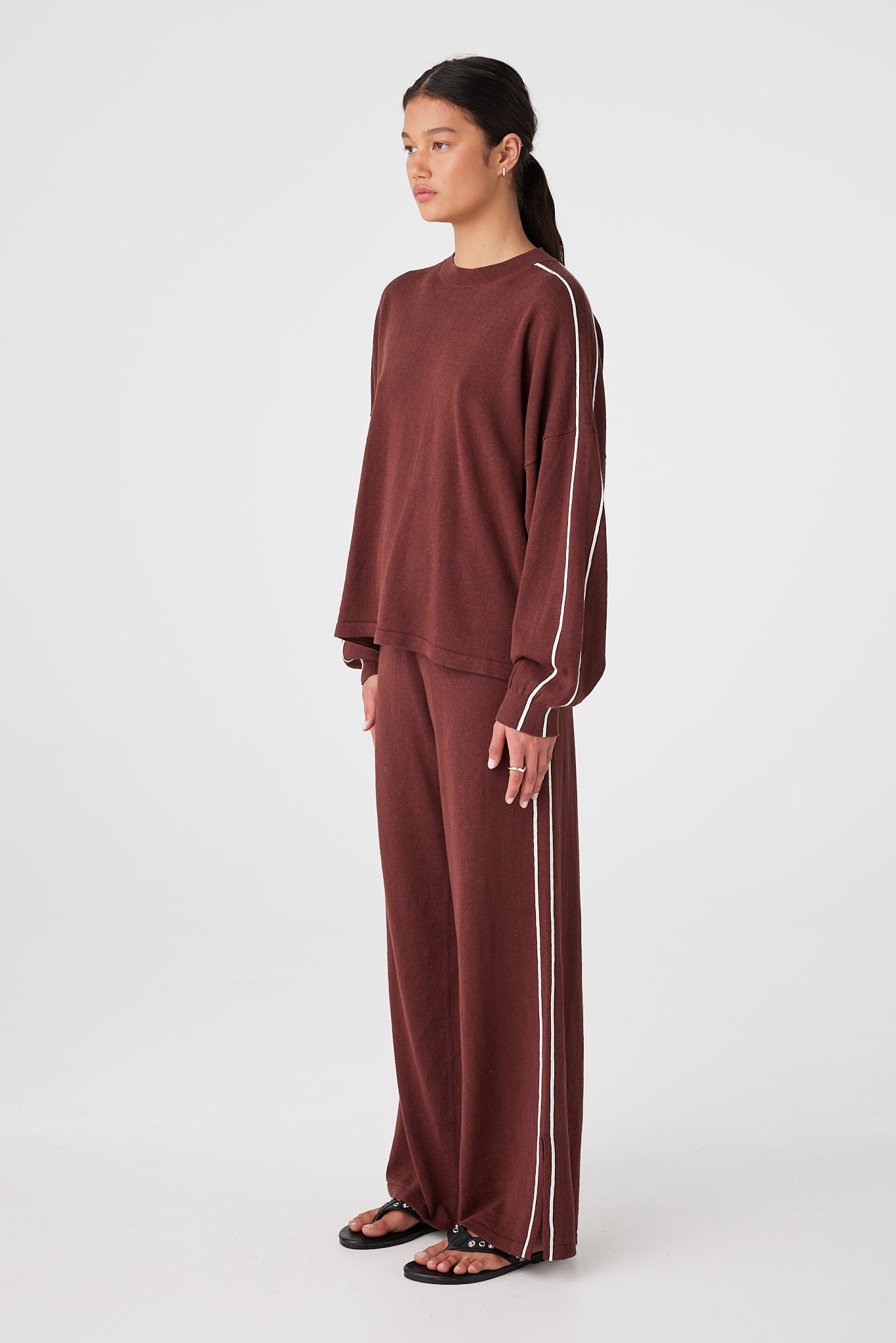 ARCAA Pippa Long Sleeve Tee - Raisin & Cream