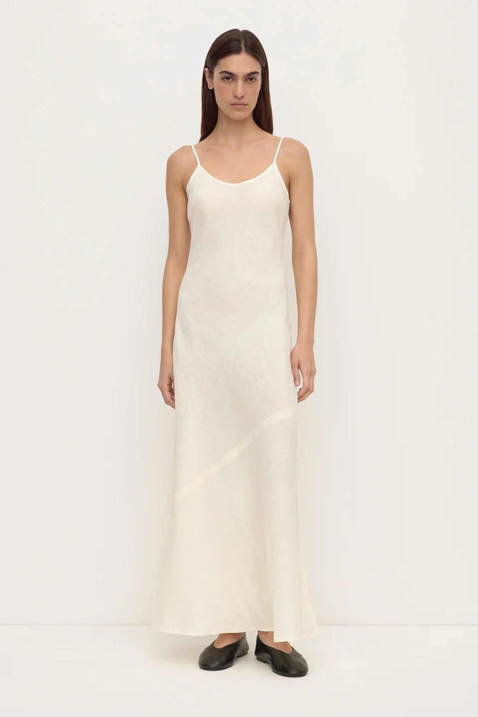 Assembly Label Colette Linen Slip Dress - Vanilla
