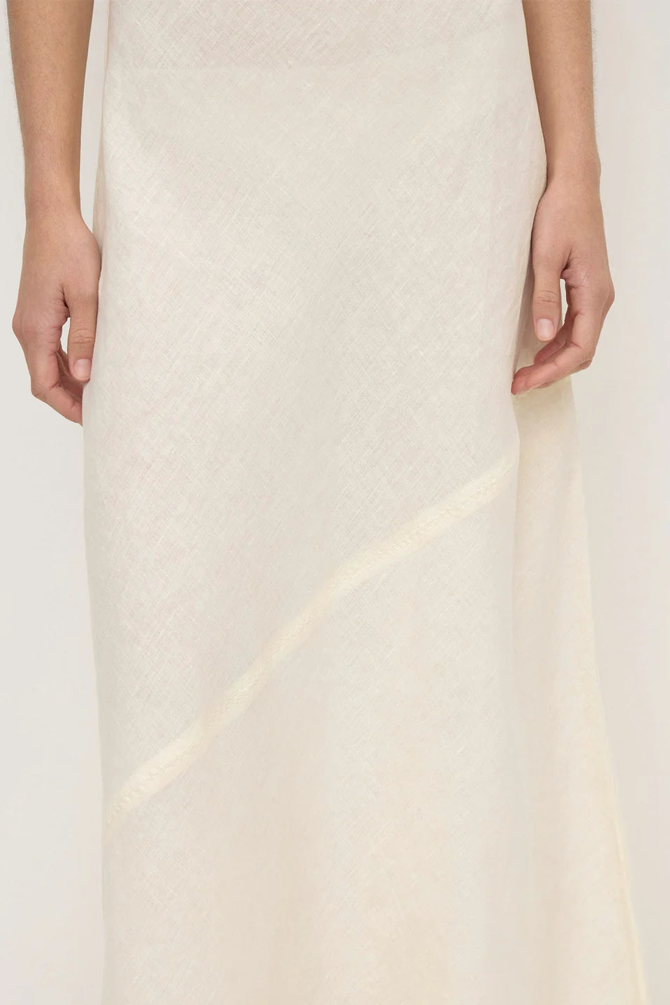 Assembly Label Colette Linen Slip Dress - Vanilla