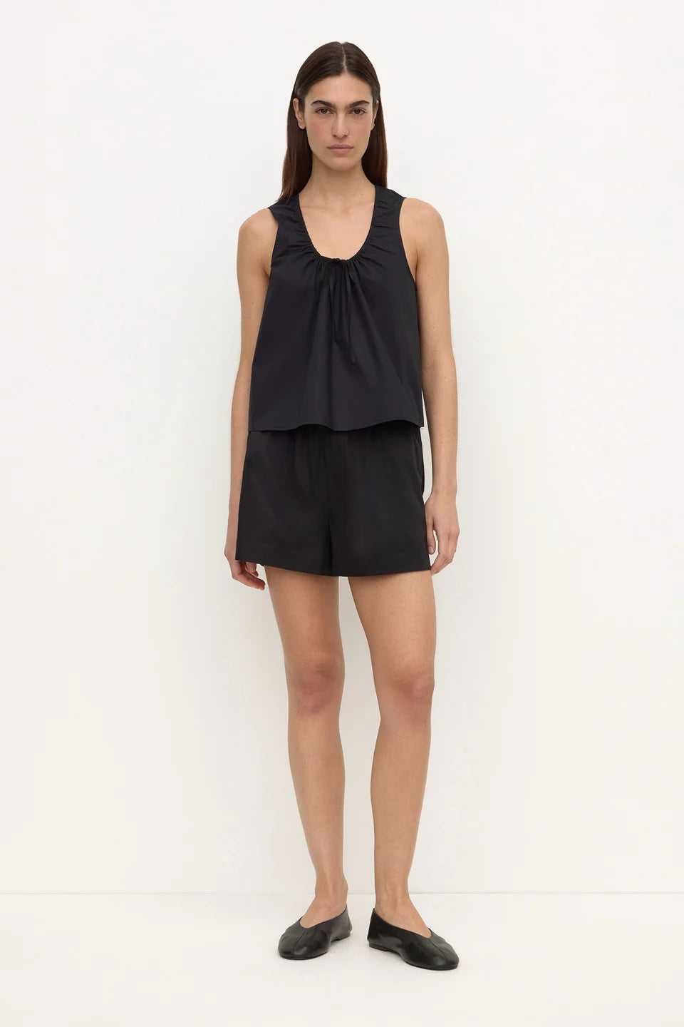 Assembly Label Holly Cotton Tie Top - Black