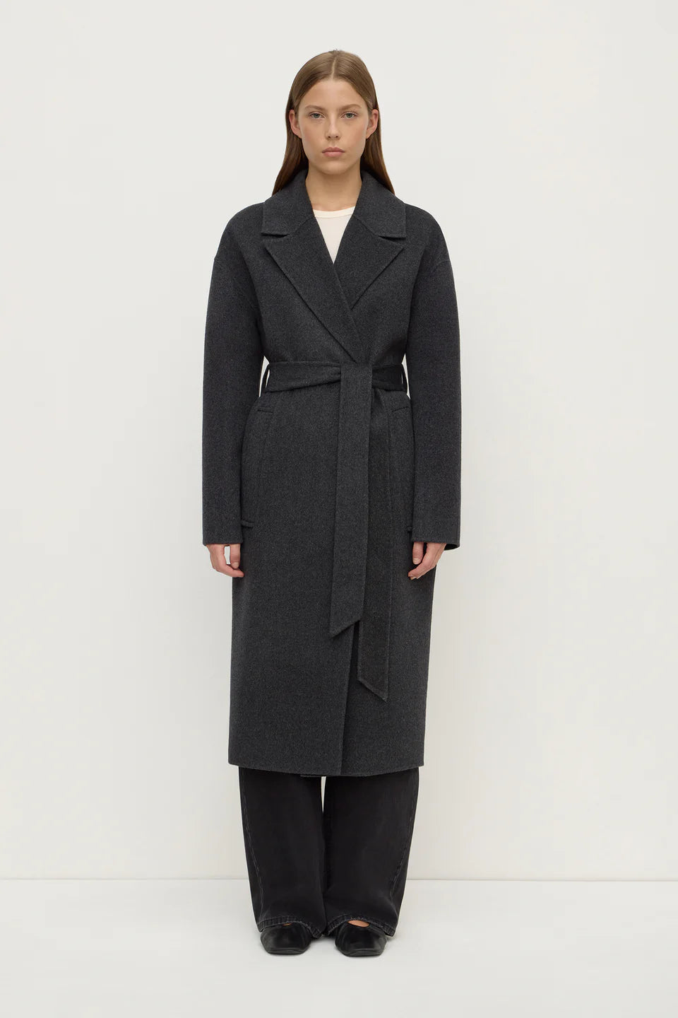 Assembly Label Ivy Wool Coat - Charcoal Marle