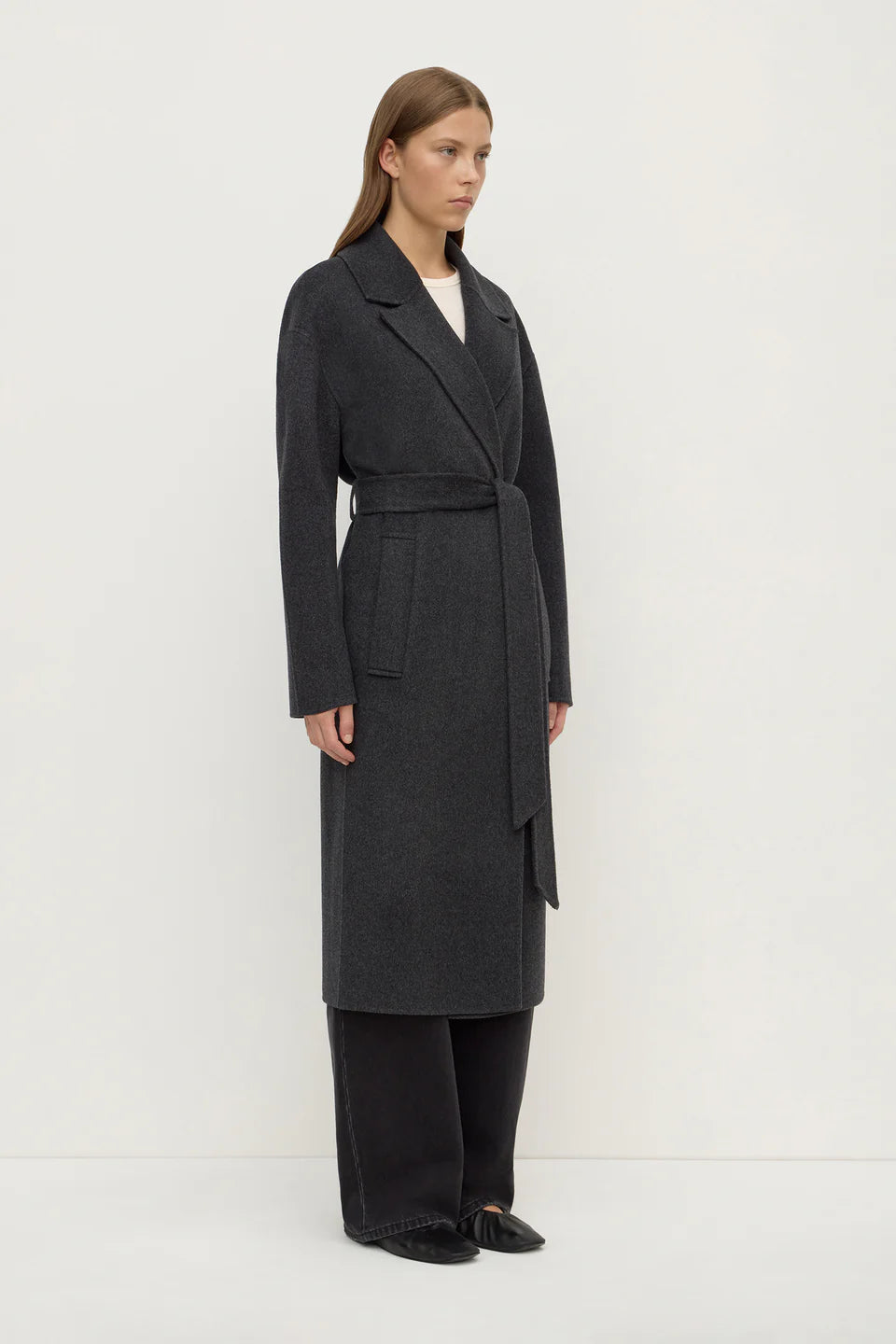 Assembly Label Ivy Wool Coat - Charcoal Marle