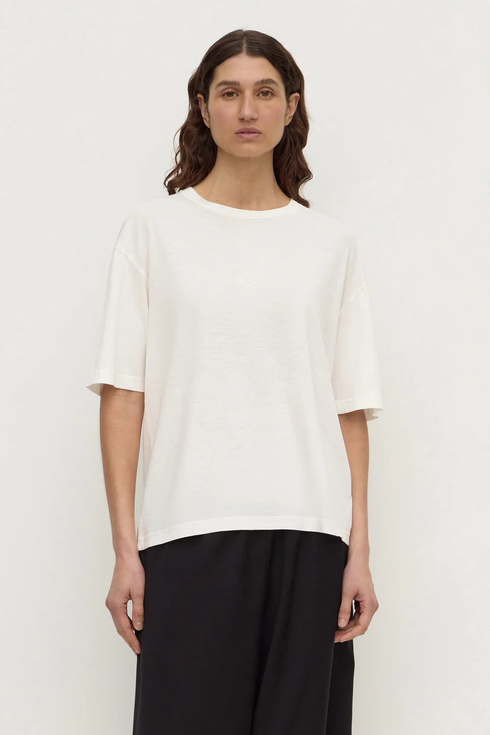 Assembly Label Kira Cotton Hemp Tee - Antique White