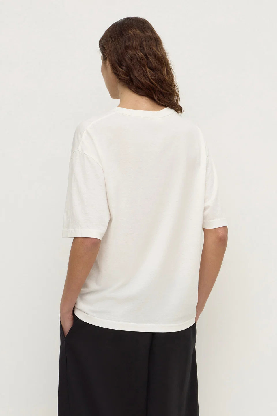 Assembly Label Kira Cotton Hemp Tee - Antique White