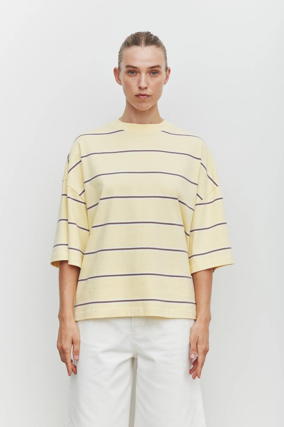 Assembly Label Nora Cotton Oversized Tee - Rind Stripe