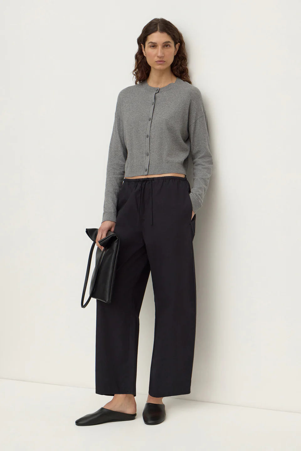 Assembly Label Orina Cashmere Cardigan - Grey Marle