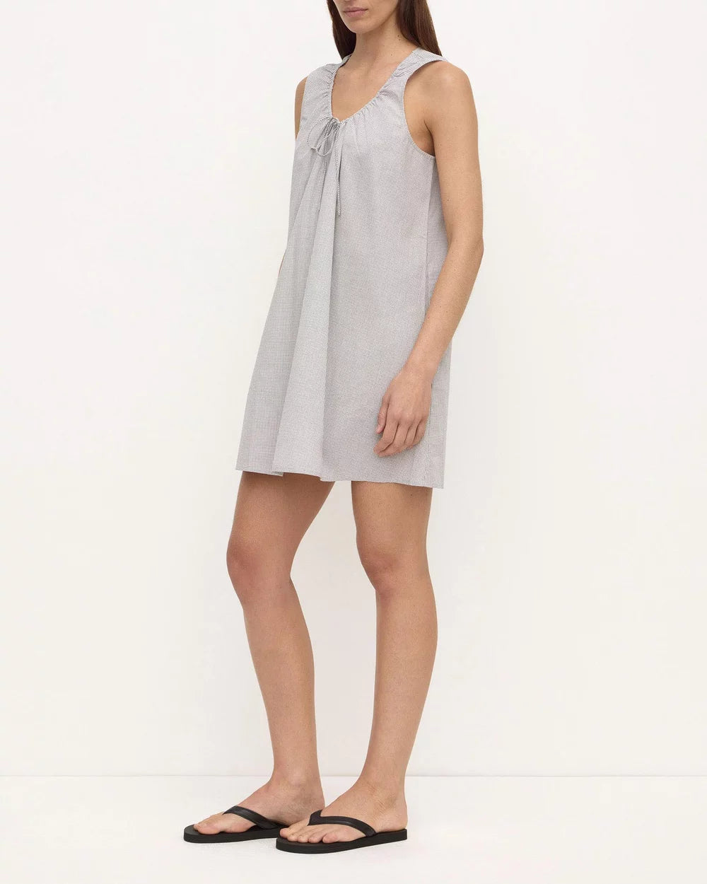 Assembly Label Phoenix Cotton Mini Dress - Micro Check