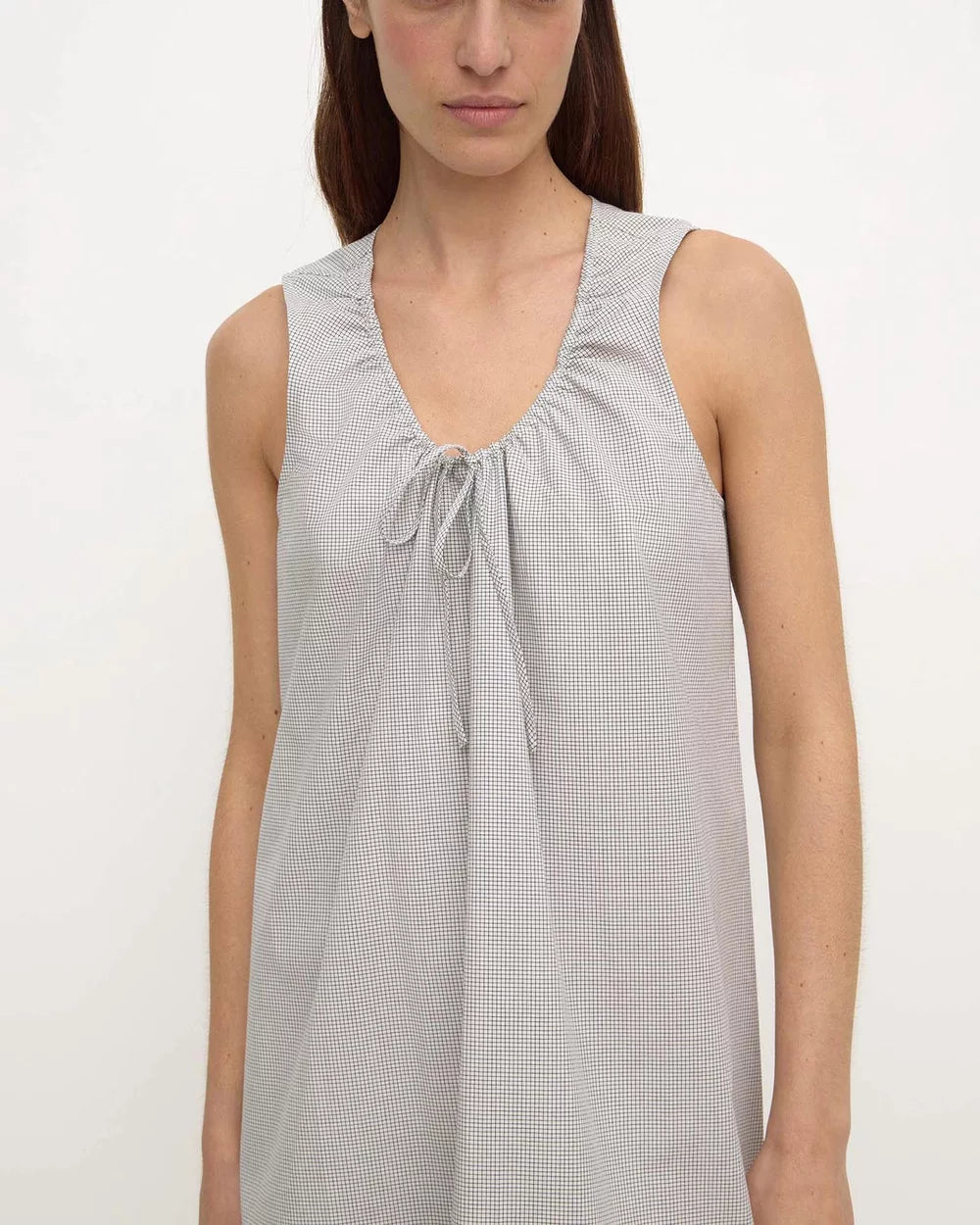 Assembly Label Phoenix Cotton Mini Dress - Micro Check