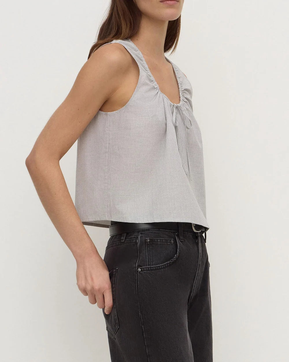 Assembly Label Phoenix Cotton Tie Top - Micro Check