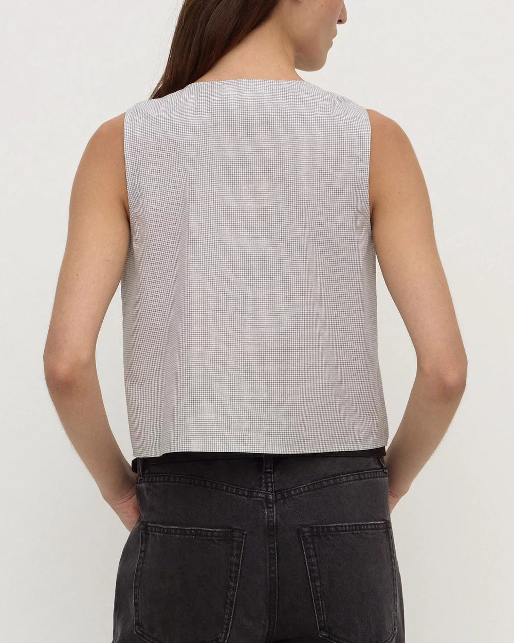 Assembly Label Phoenix Cotton Tie Top - Micro Check
