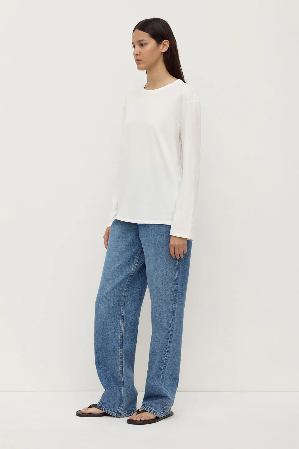 Assembly Label Thea Long Sleeve Tee - White