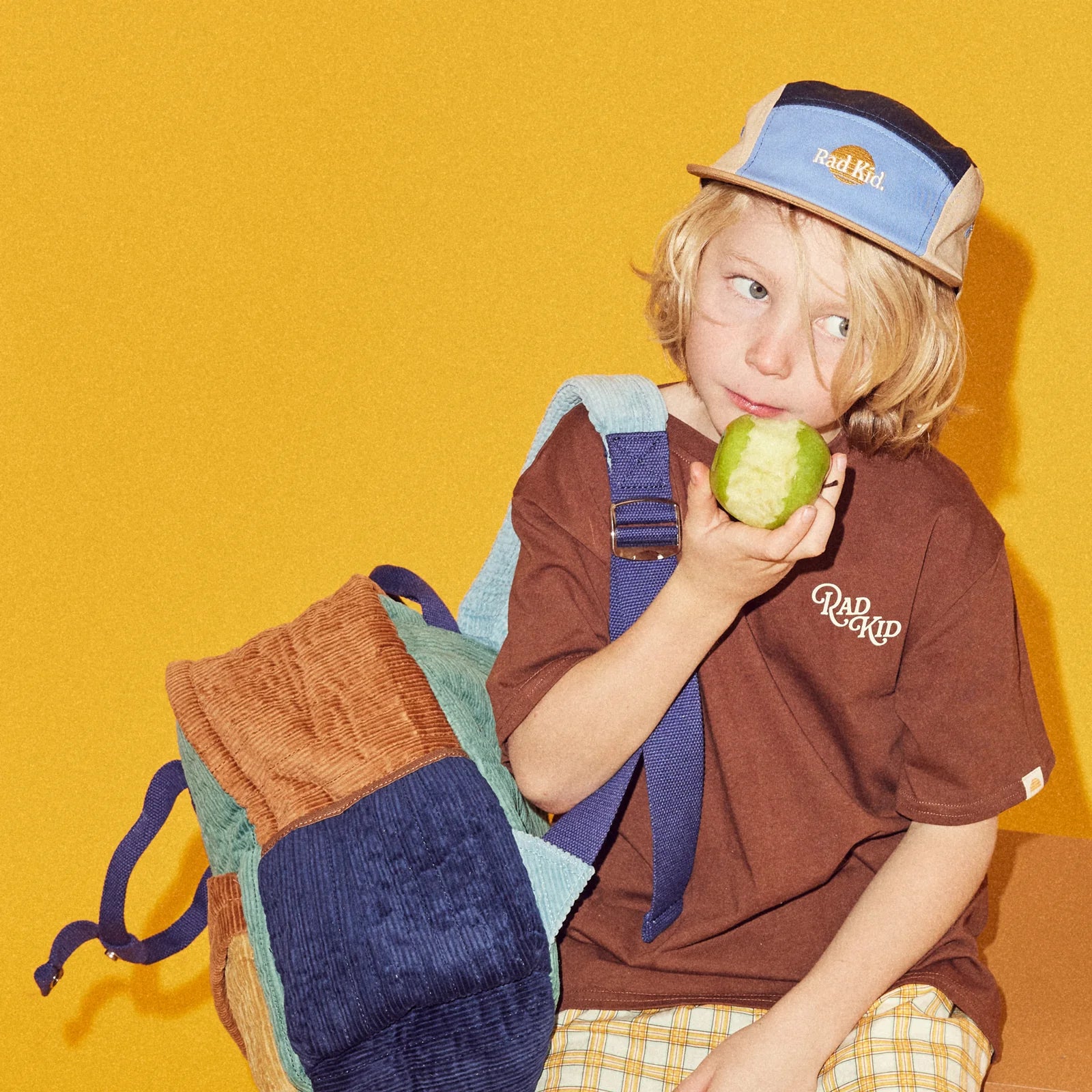 Banabae Rad Kid Five Panel Splice Twill Cap - Blues
