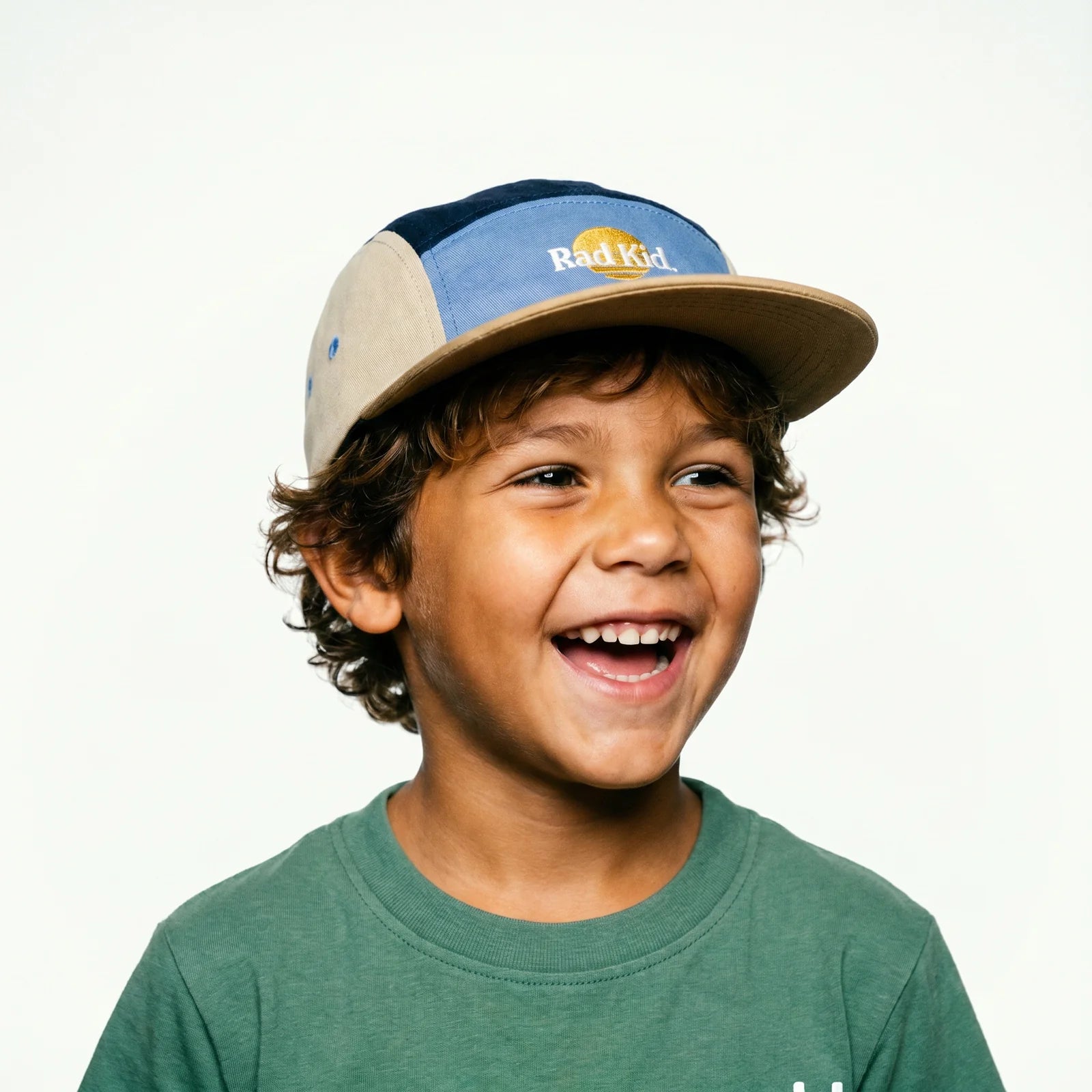 Banabae Rad Kid Five Panel Splice Twill Cap - Blues
