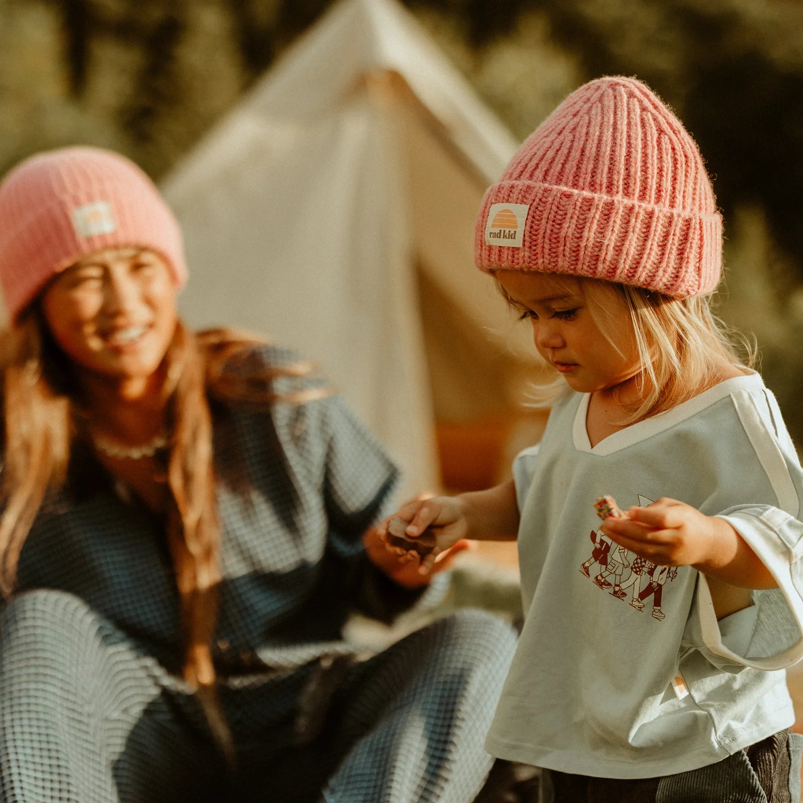 Banabae Rad Kid Merino Beani - Peony Pink