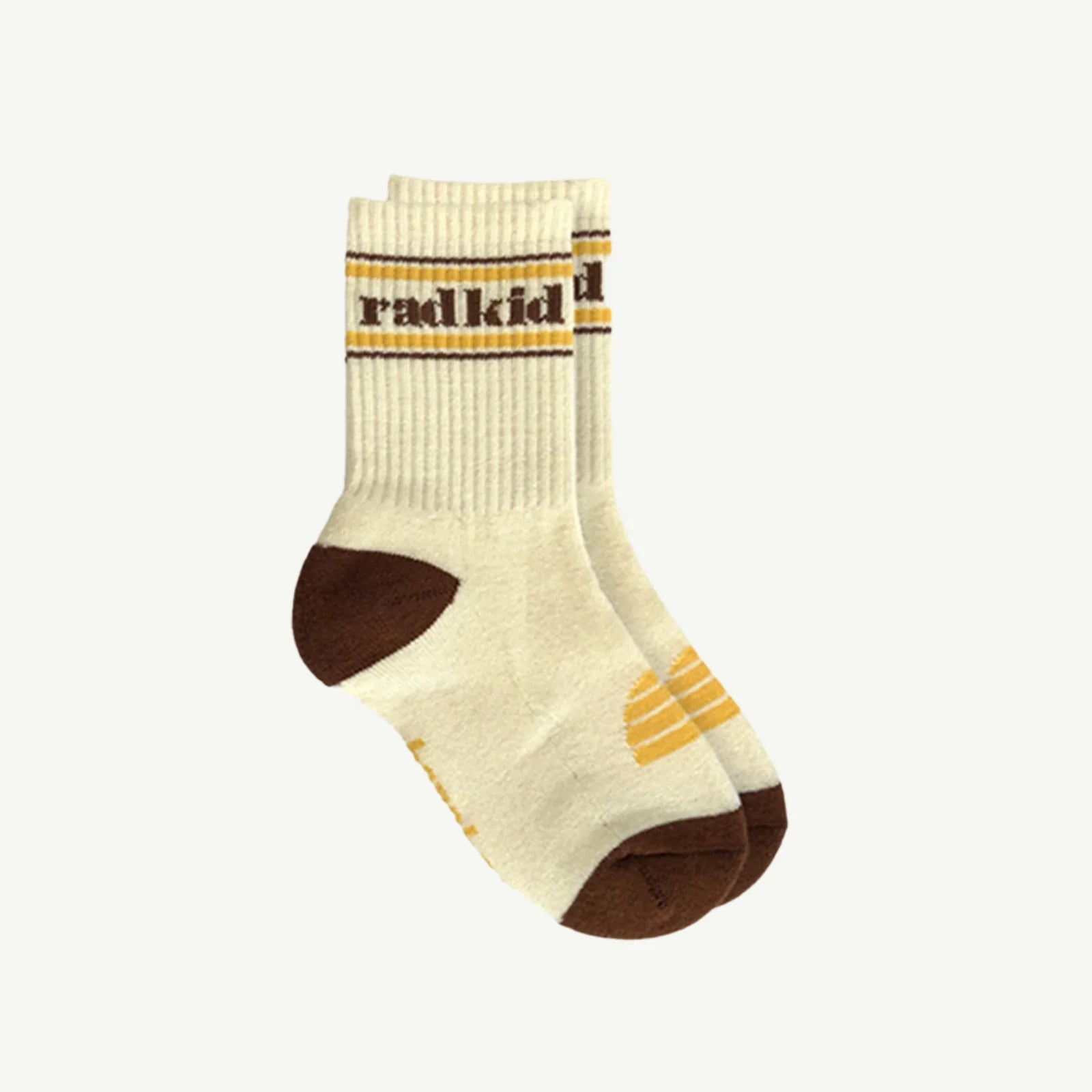 Banabae Rad Kid Organic Cotton Crew Socks - Natural