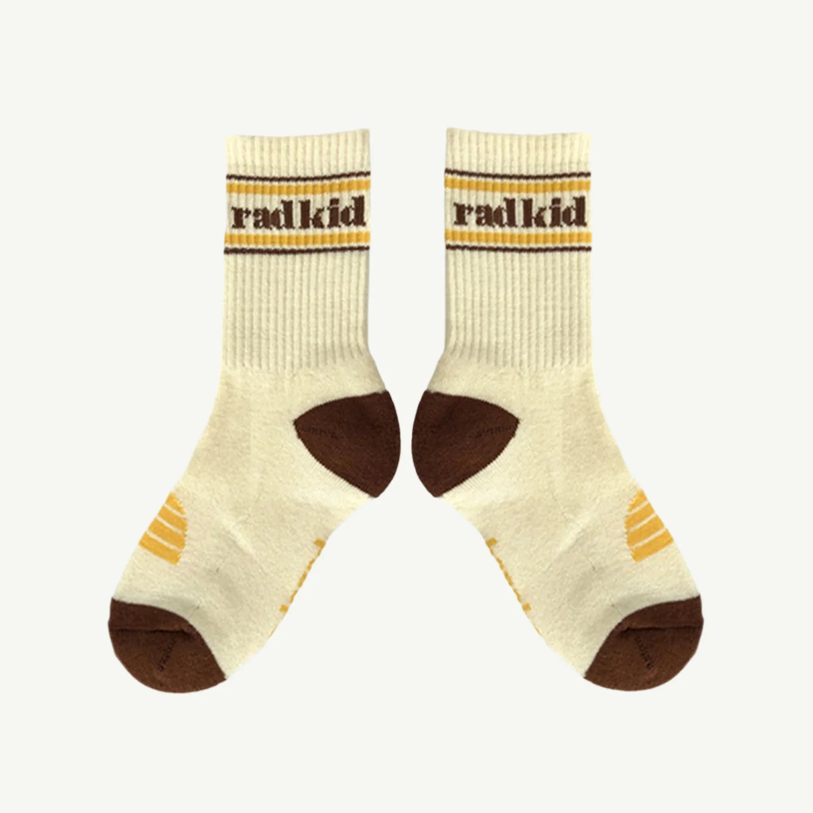 Banabae Rad Kid Organic Cotton Crew Socks - Natural