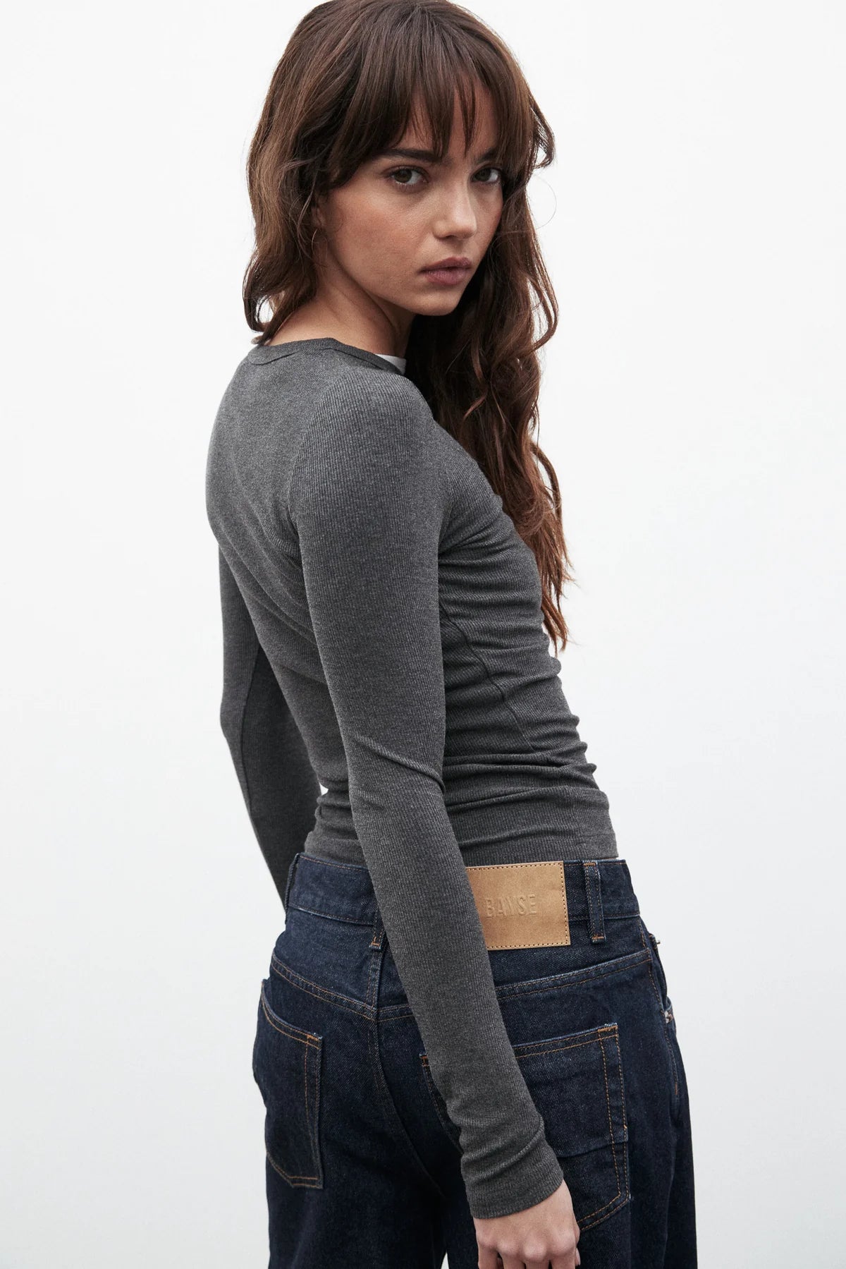 Bayse Nyla Top - Dark Heather Grey