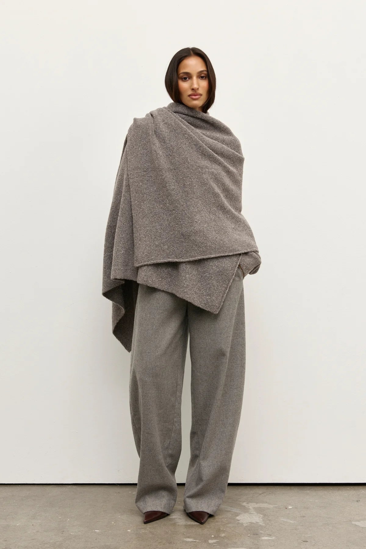 Bayse Soba Scarf - Beige Grey