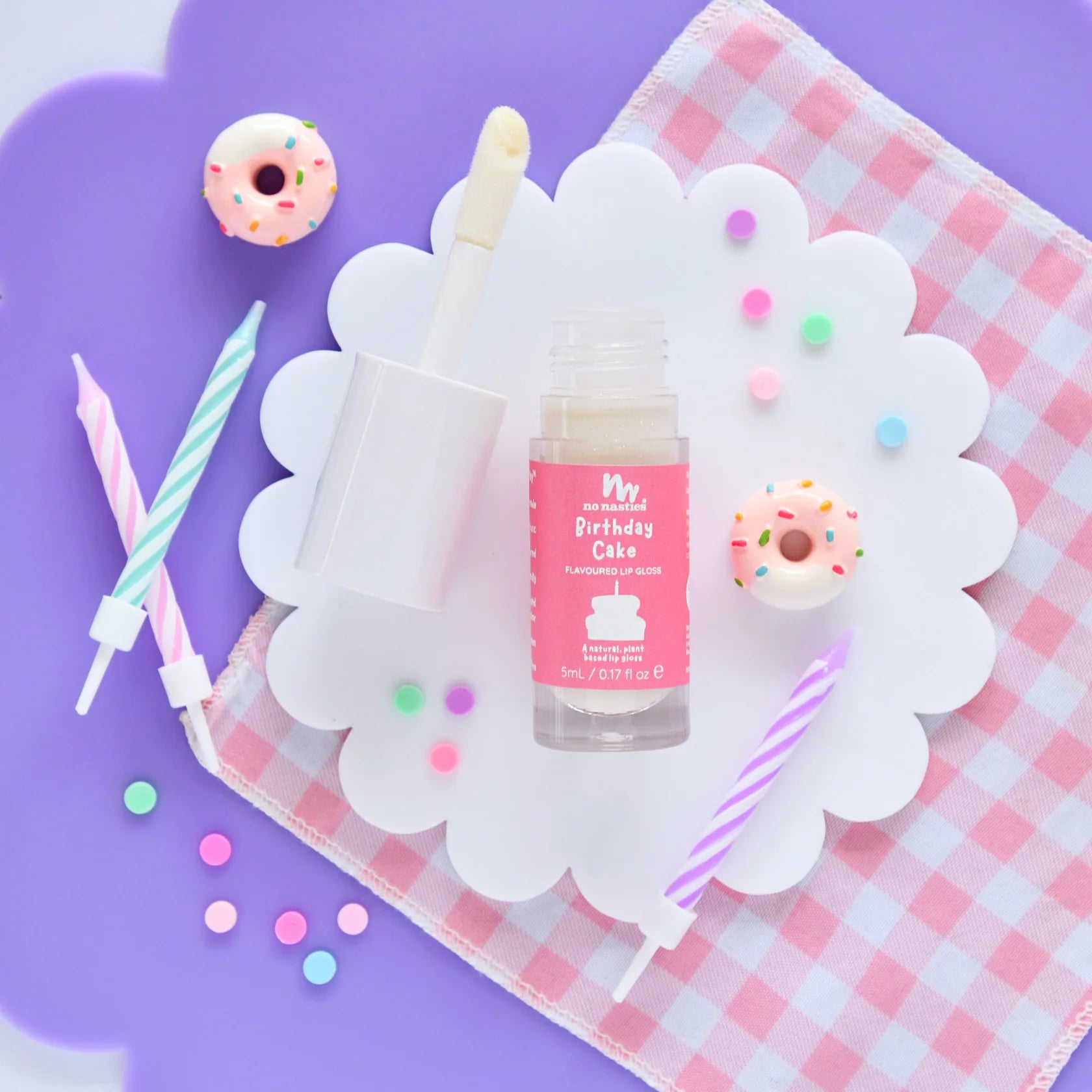 No Nasties Natural Kids Lip Gloss - Birthday Cake