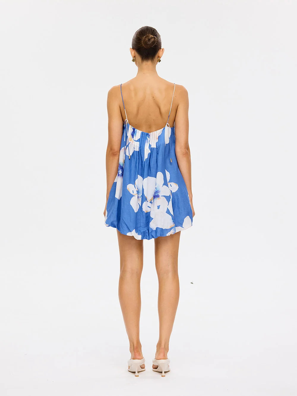 Kivari Rowena Bubble Mini Dress - Blue