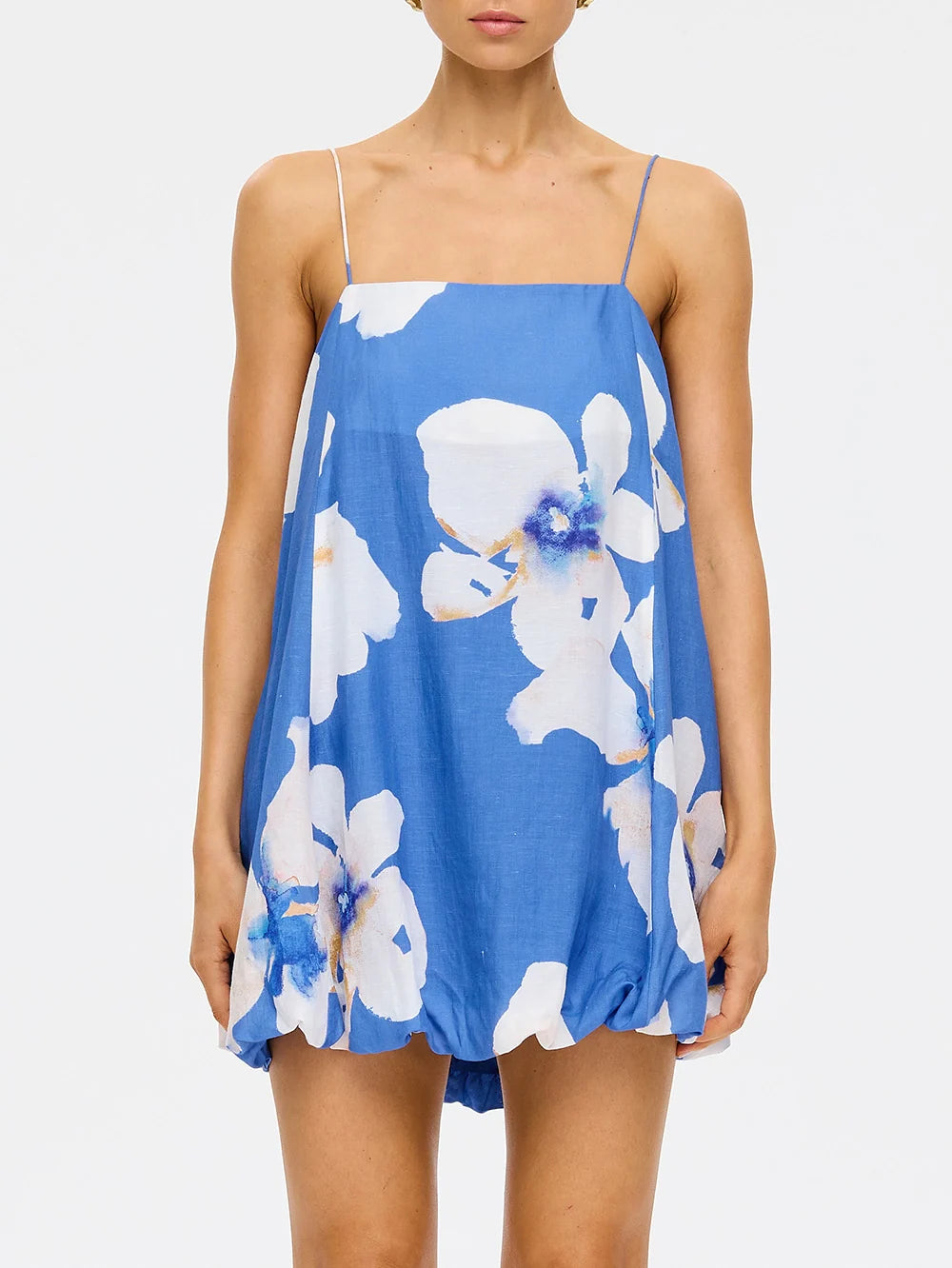 Kivari Rowena Bubble Mini Dress - Blue