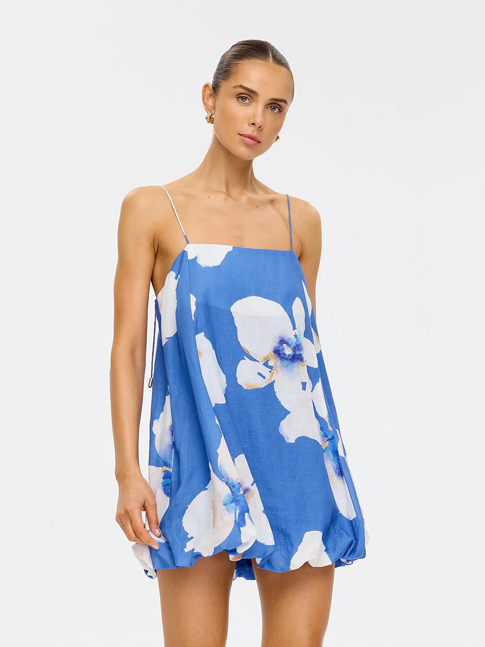 Kivari Rowena Bubble Mini Dress - Blue