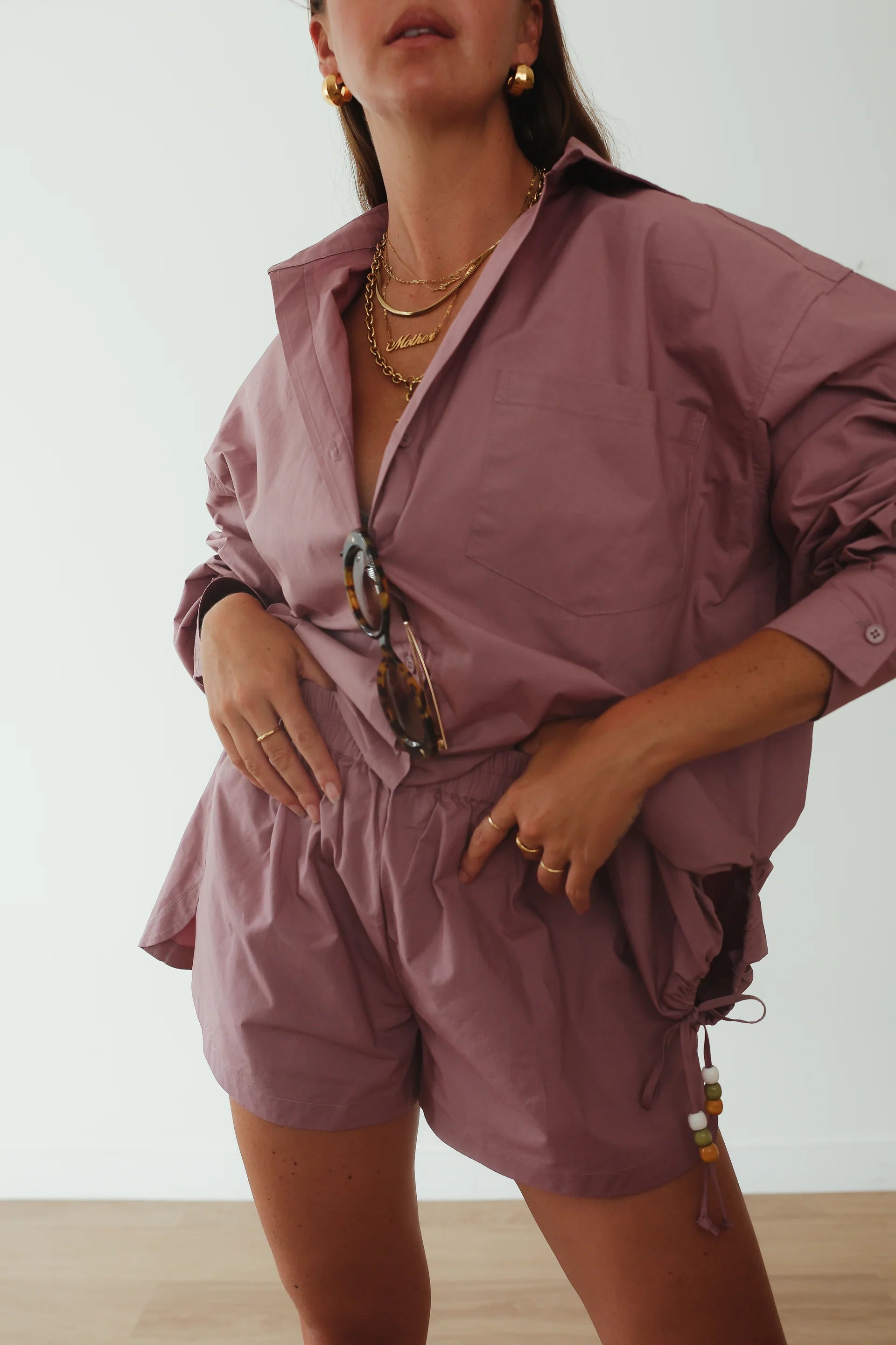 By Billie Chloe Cotton Short - Plum