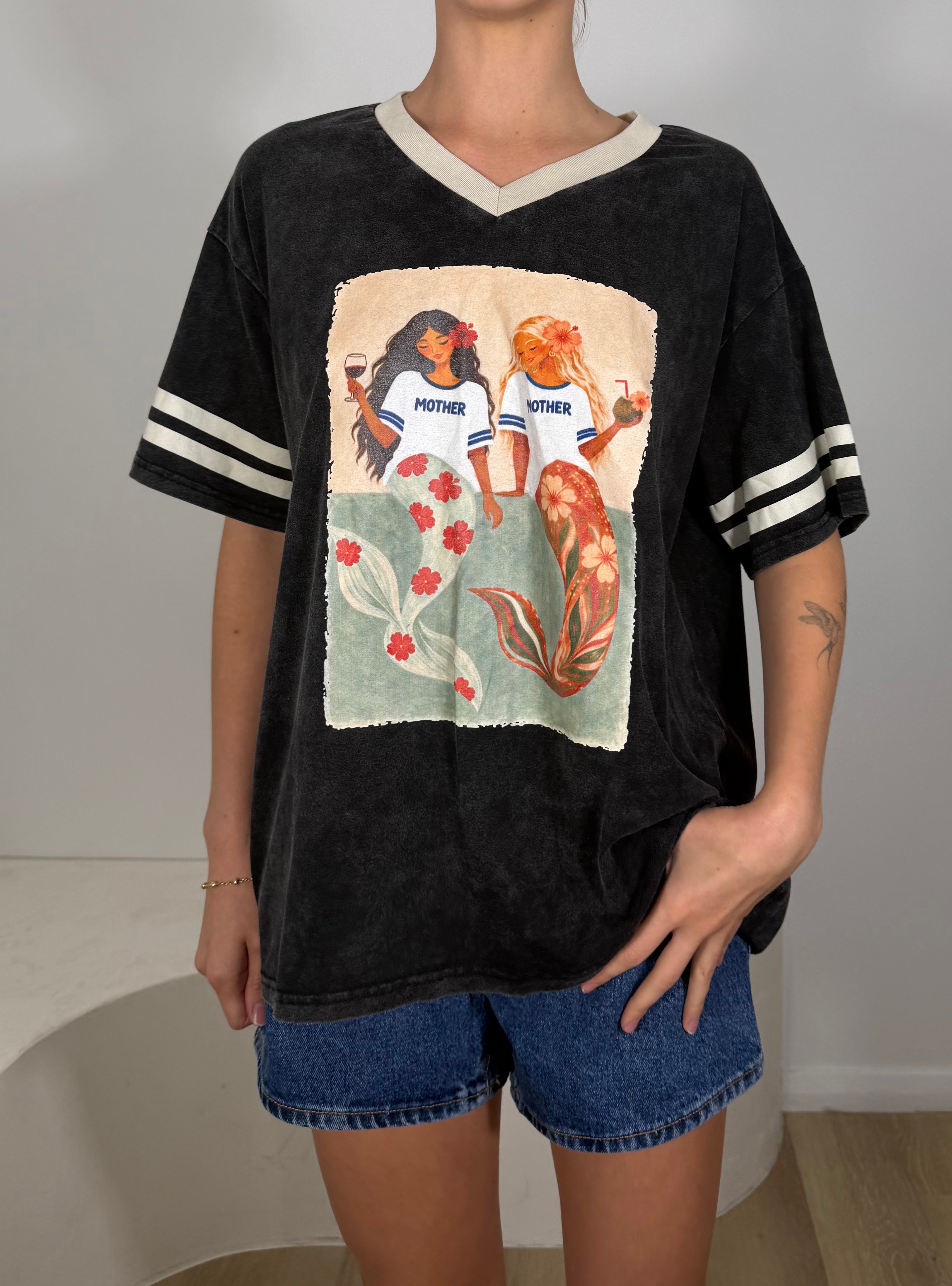 By Frankie Mother Mermaid Tee - Black