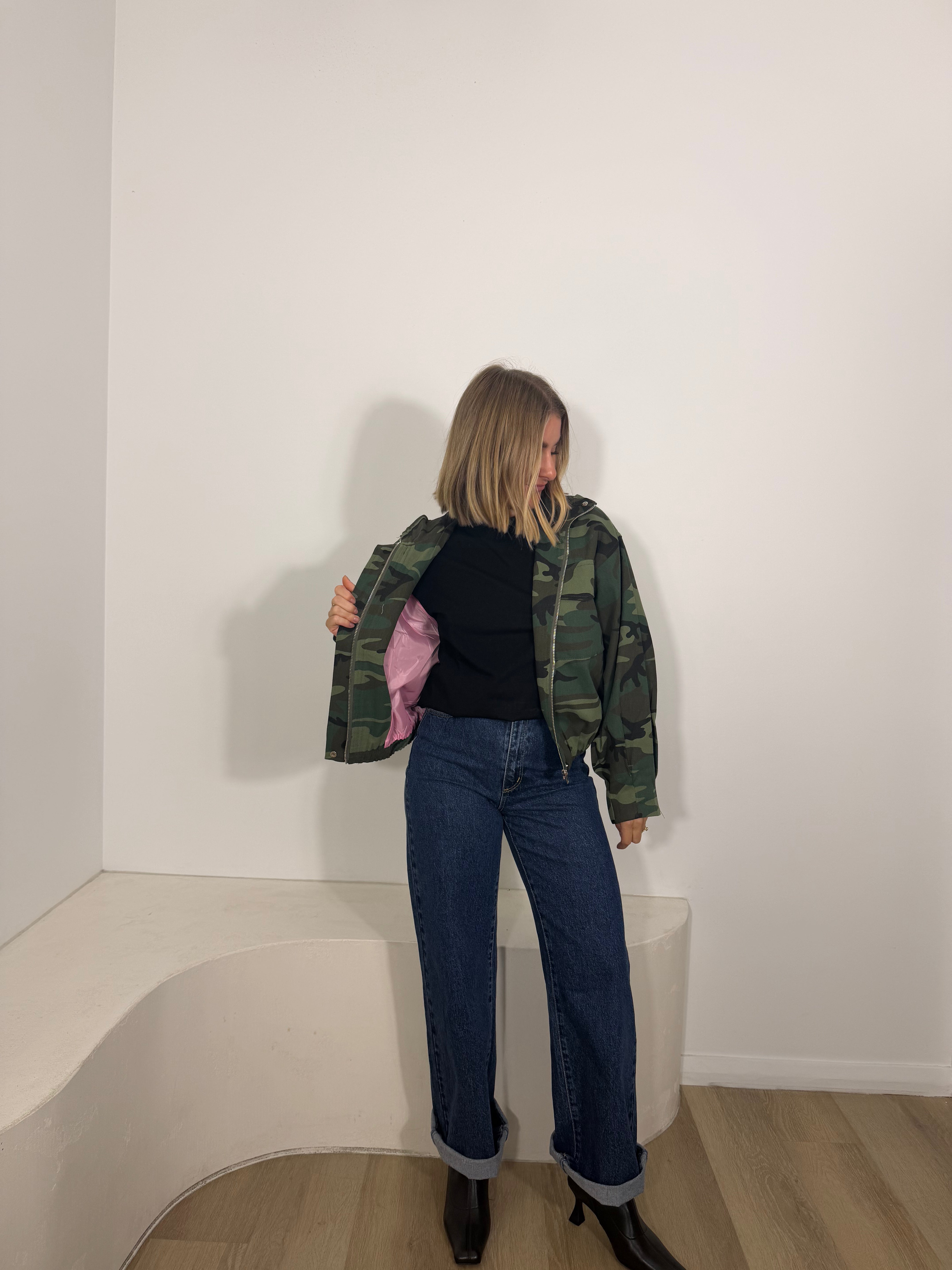 By Frankie Camo Bomber Jacket