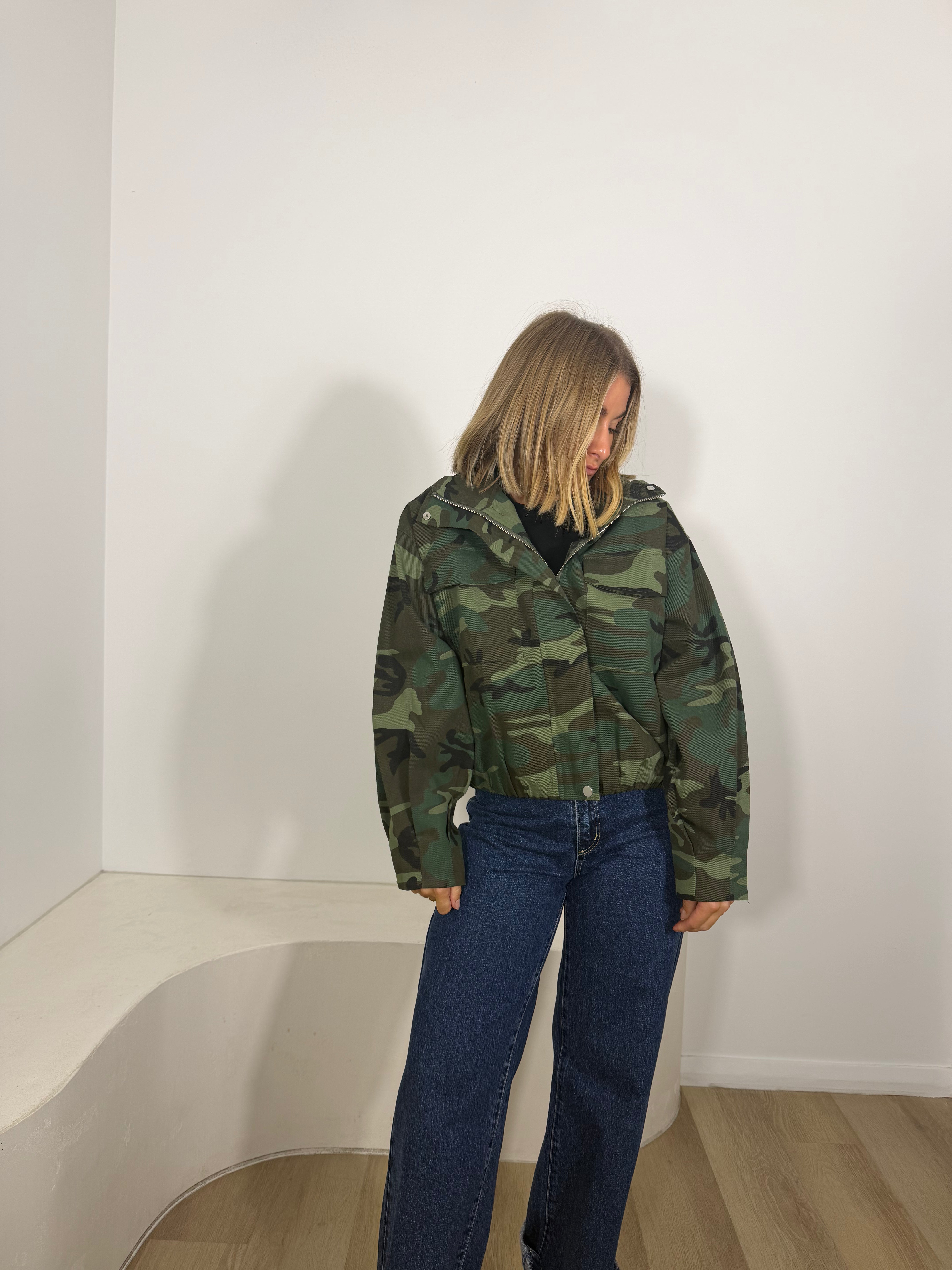 By Frankie Camo Bomber Jacket