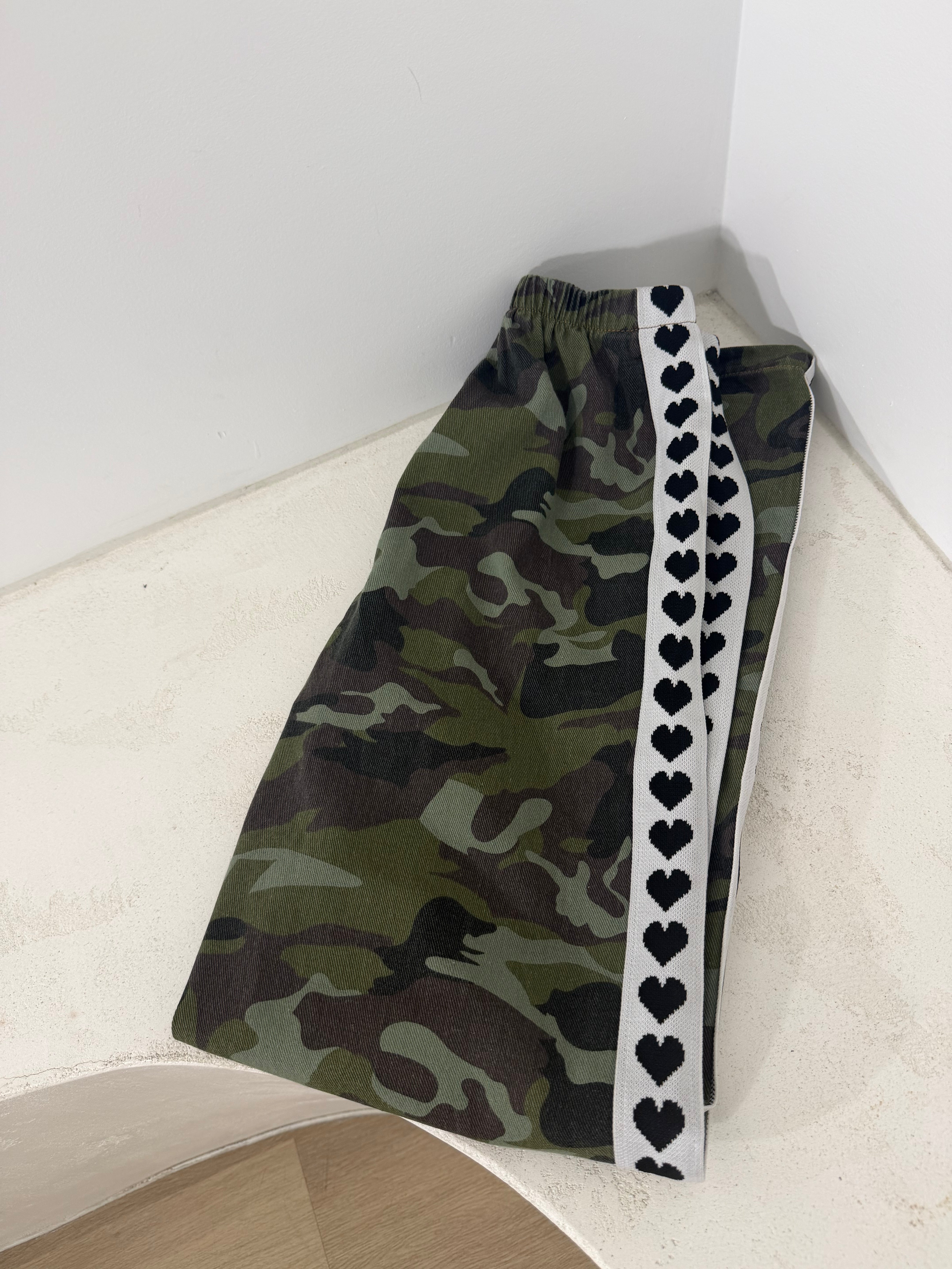 By Frankie Camo Pants - Black Heart Racer