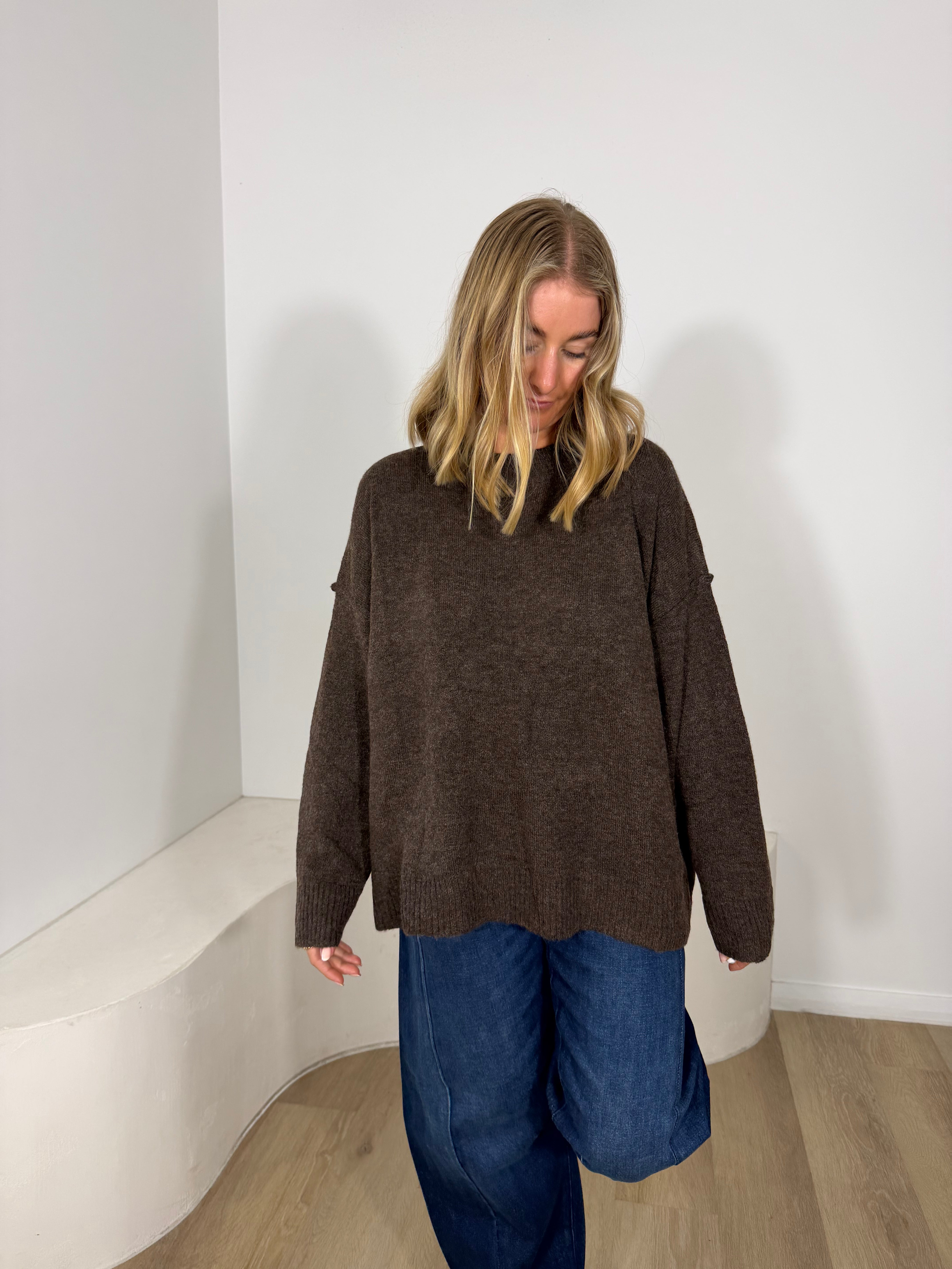 By Frankie Fluffy Knit - Chocolate
